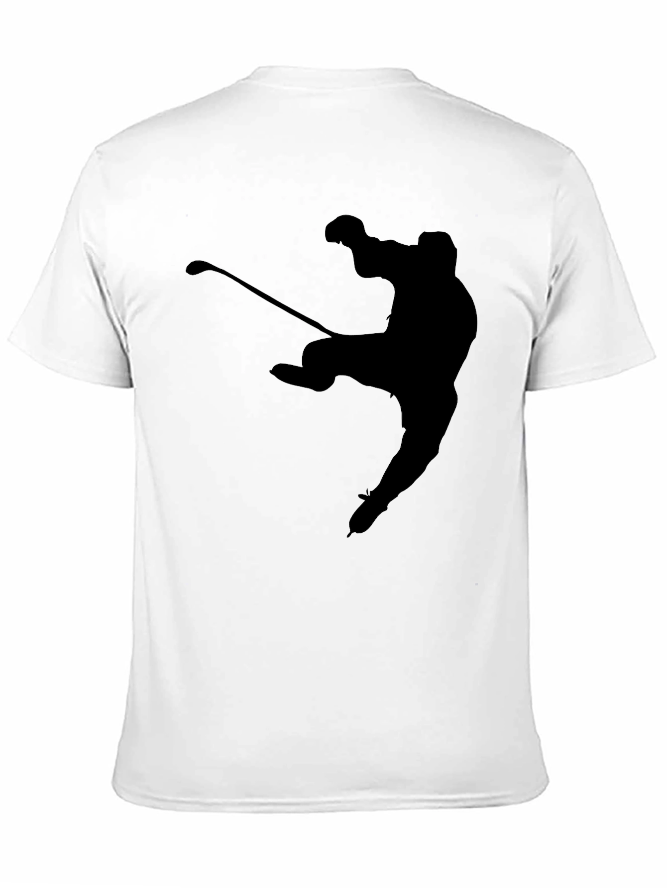 Hockey Player Silhouette T-Shirt - Black