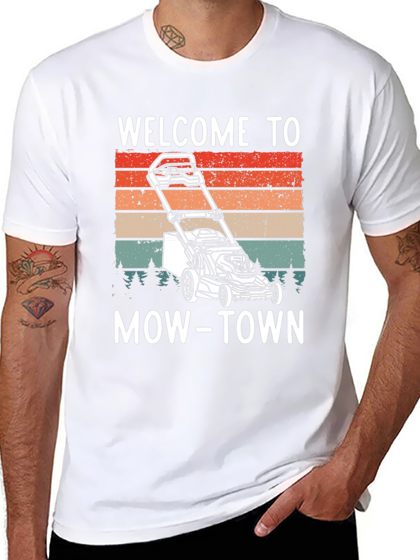 Welcome to Mow-Town T-Shirt - Lawn Mower Design