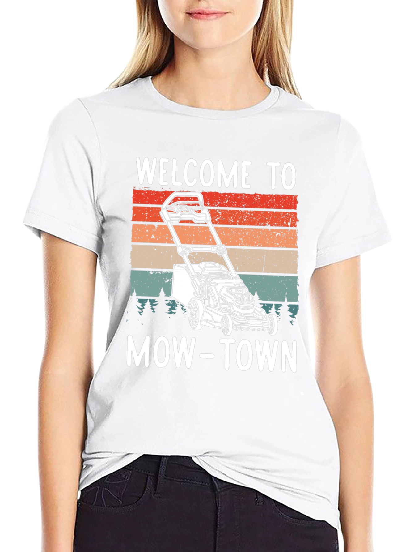 Welcome to Mow-Town T-Shirt - Lawn Mower Design