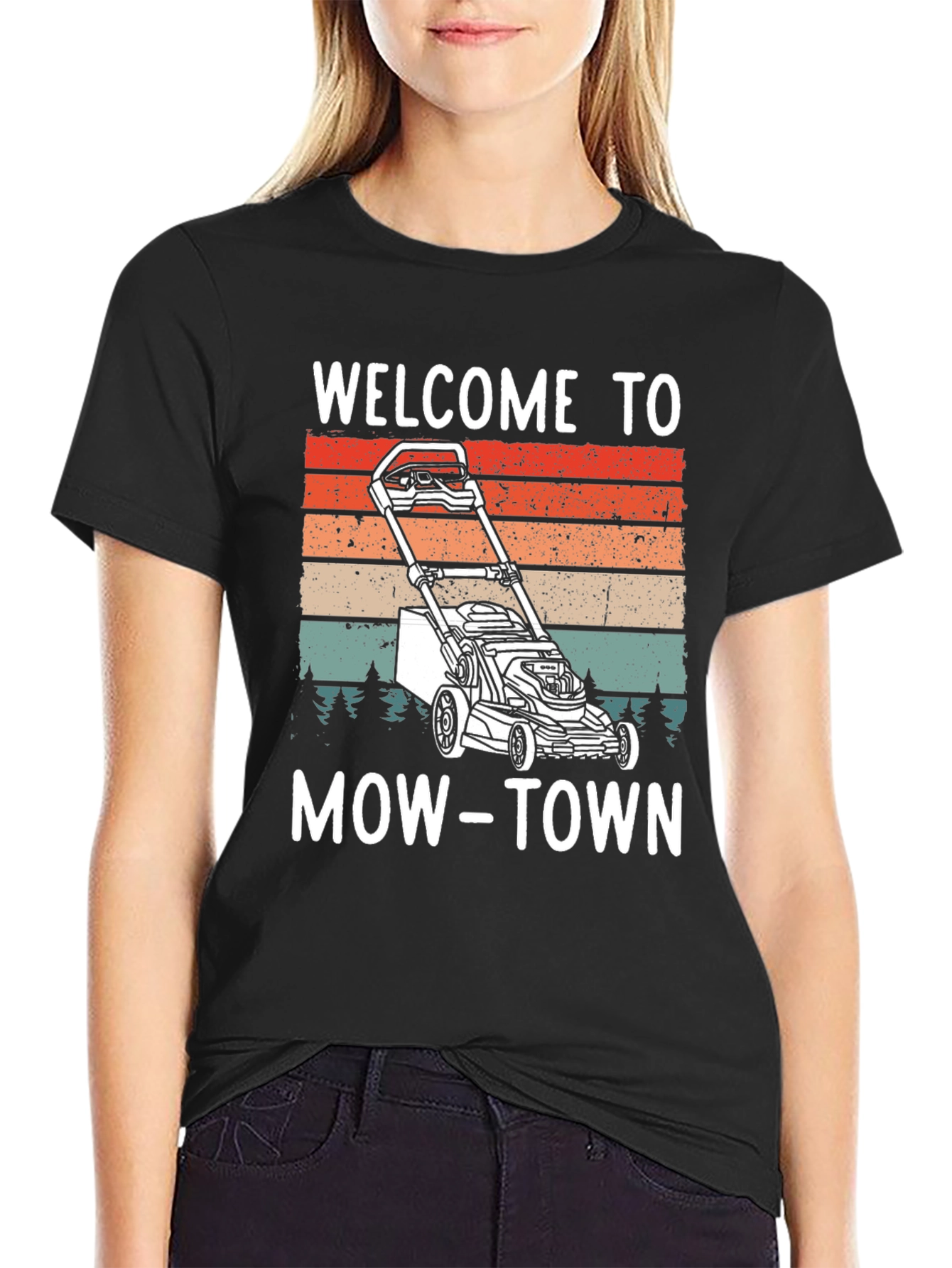 Welcome to Mow-Town T-Shirt - Lawn Mower Design