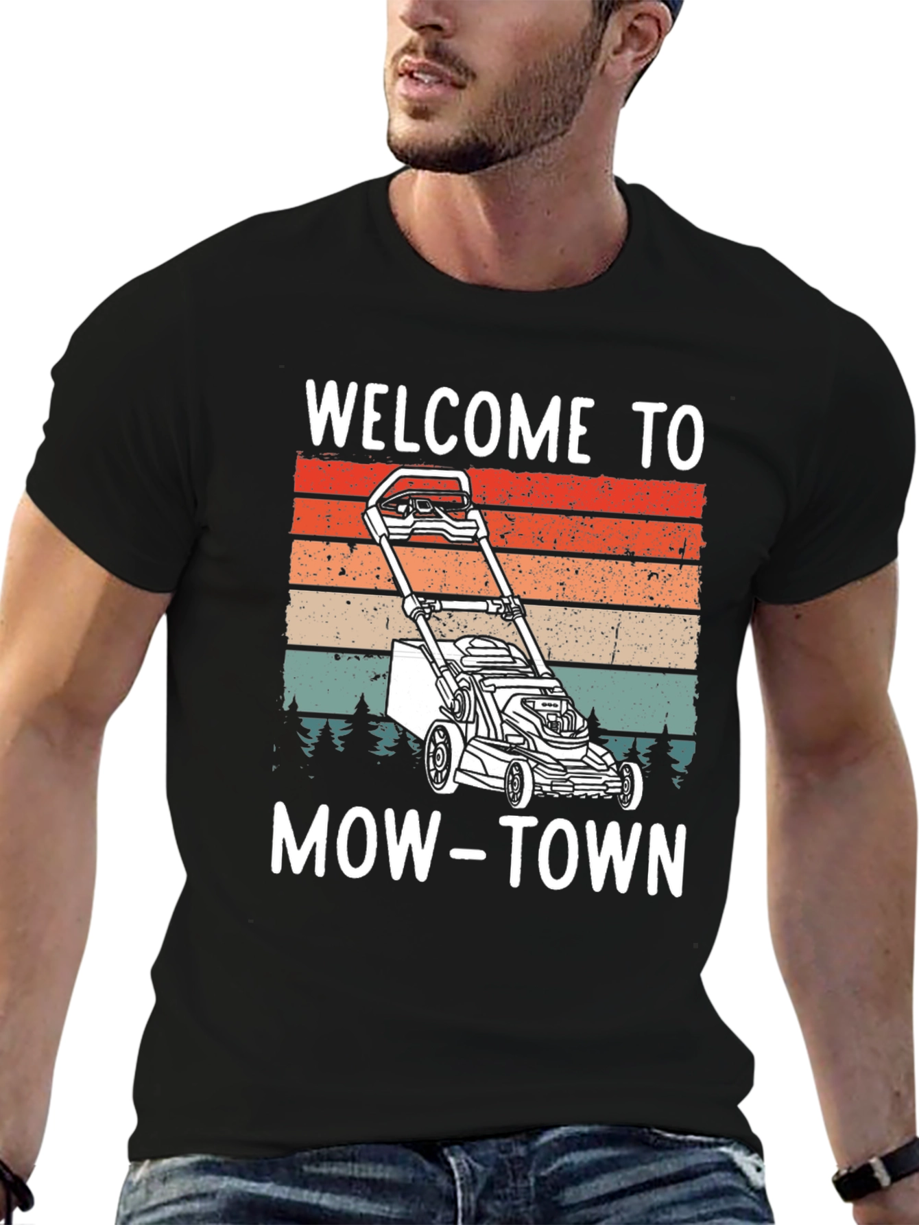 Welcome to Mow-Town T-Shirt - Lawn Mower Design