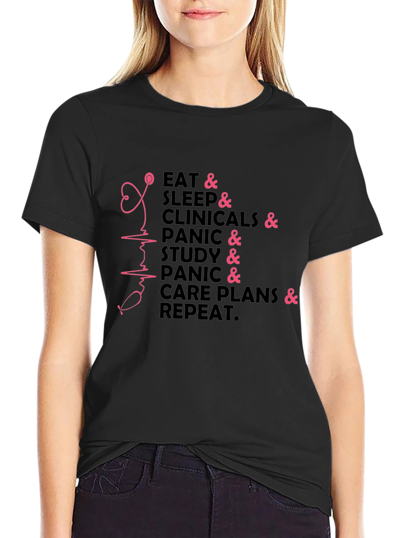 Nurse Life T-Shirt - Eat Sleep Clinicals Repeat