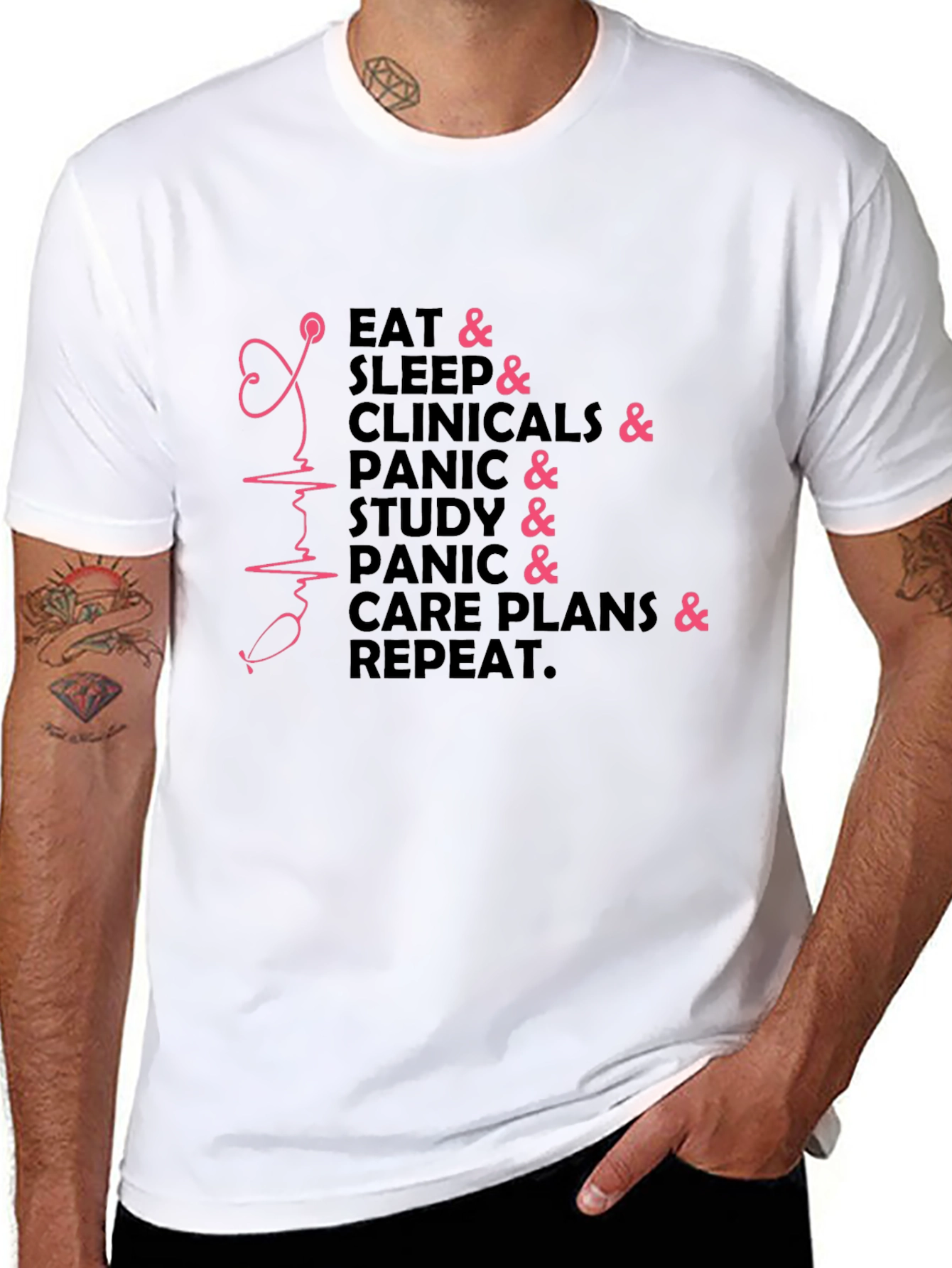 Nurse Life T-Shirt - Eat Sleep Clinicals Repeat