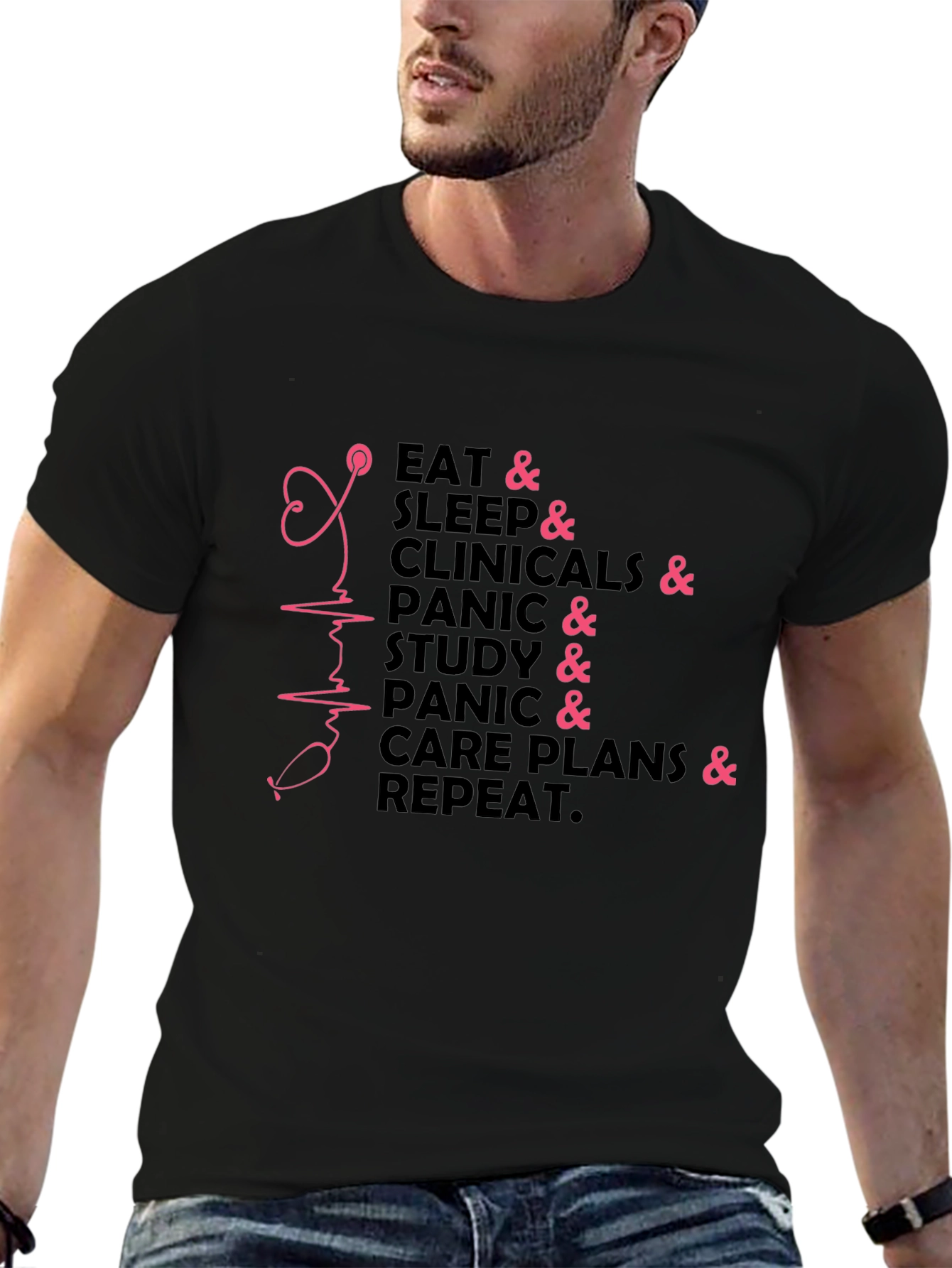 Nurse Life T-Shirt - Eat Sleep Clinicals Repeat