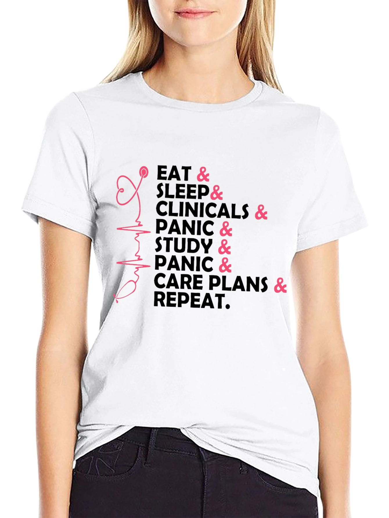 Nurse Life T-Shirt - Eat Sleep Clinicals Repeat