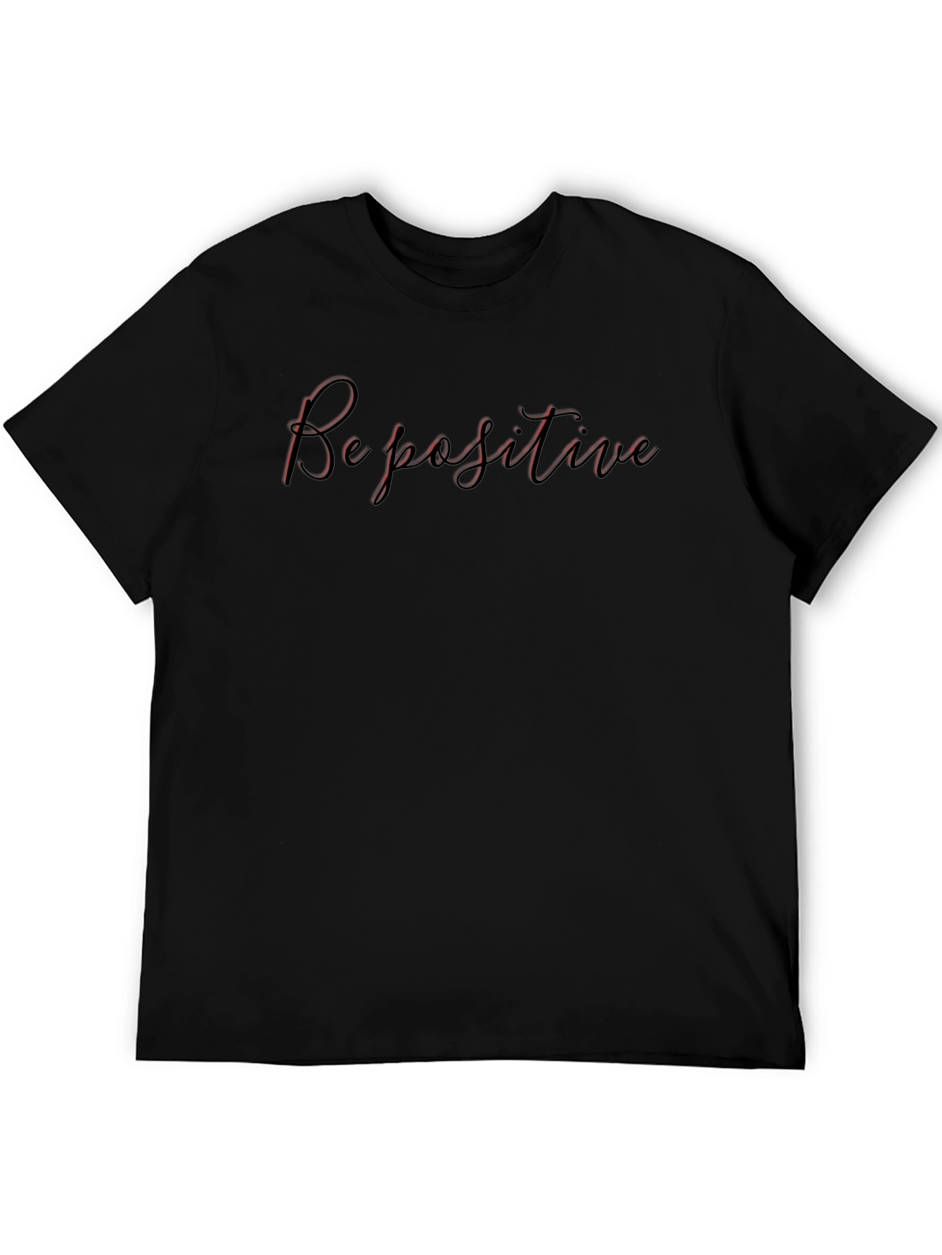 Be Positive Black T-Shirt - Casual Wear