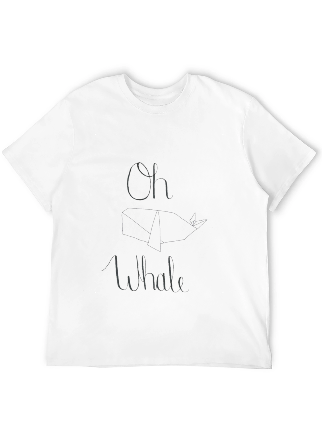Oh Whale T-Shirt - Black Cotton Casual Tee