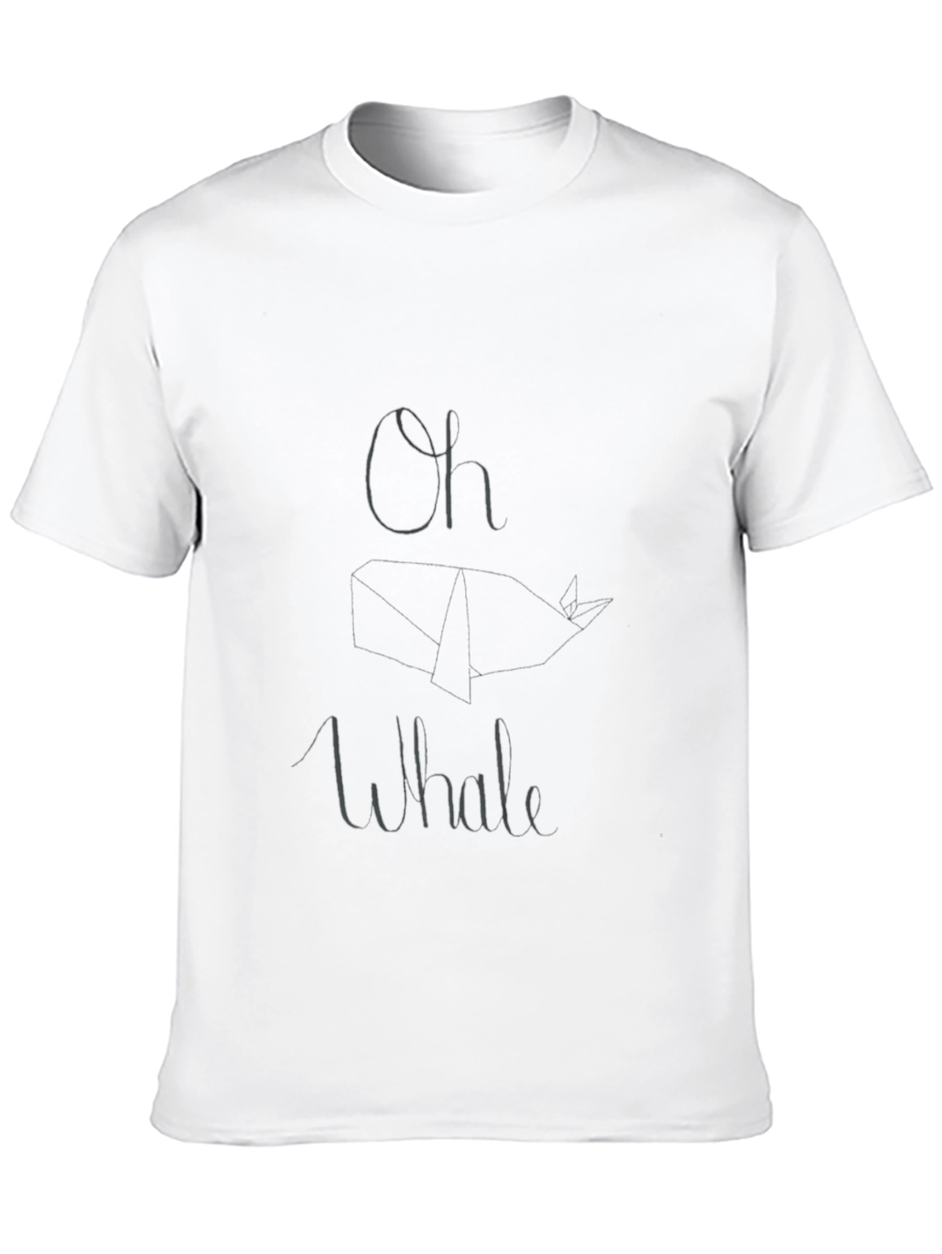Oh Whale T-Shirt - Black Cotton Casual Tee