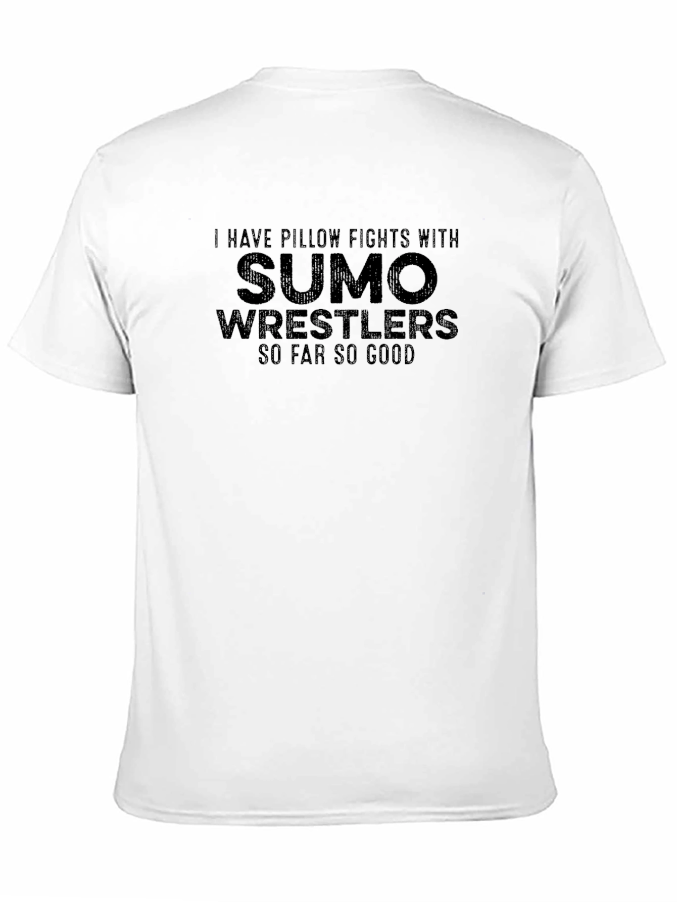 Sumo Wrestler Pillow Fight Graphic Tee - Black