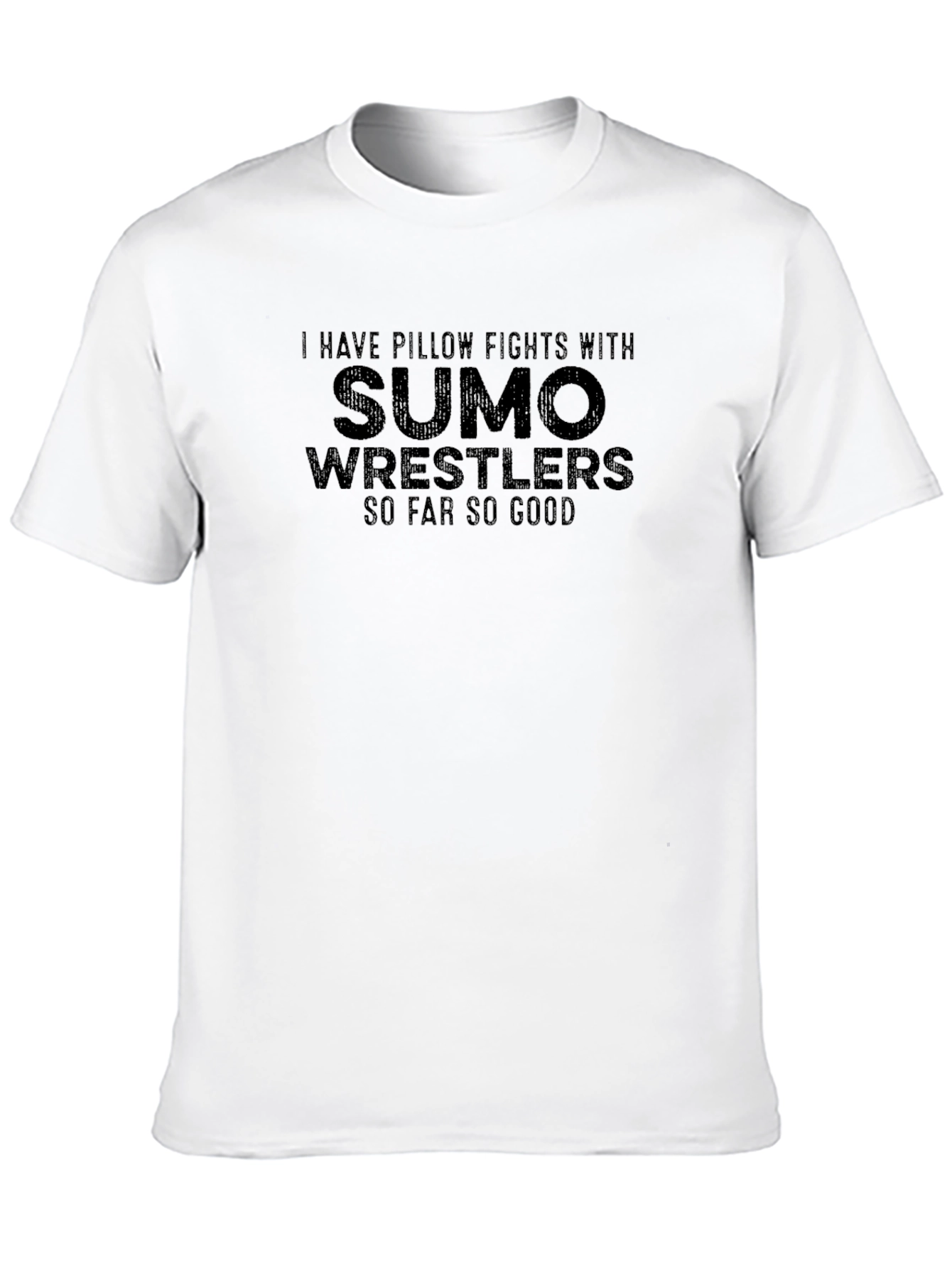 Sumo Wrestler Pillow Fight Graphic Tee - Black