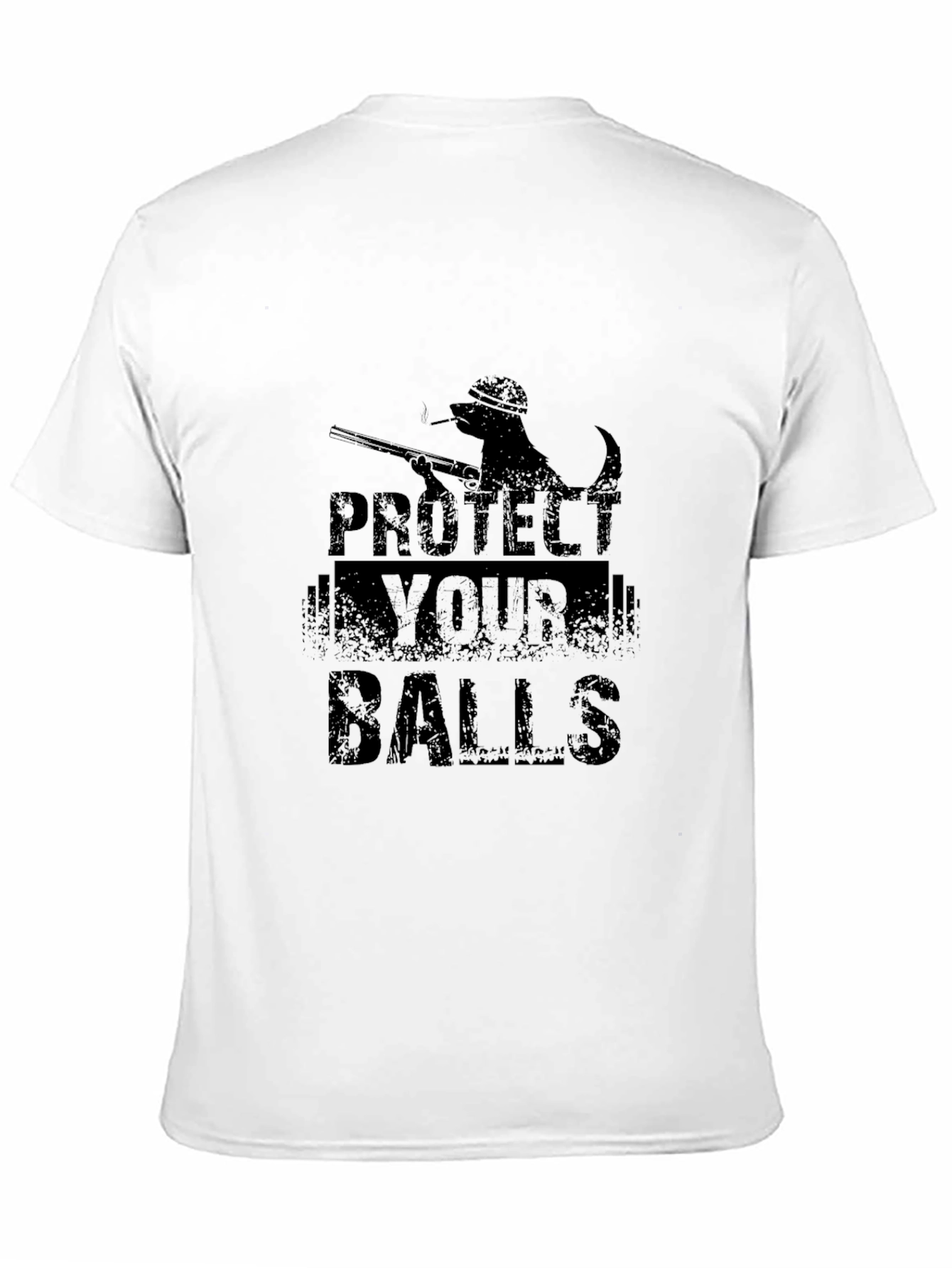 Protect Your Balls Graphic Tee - Black Cotton T-Shirt