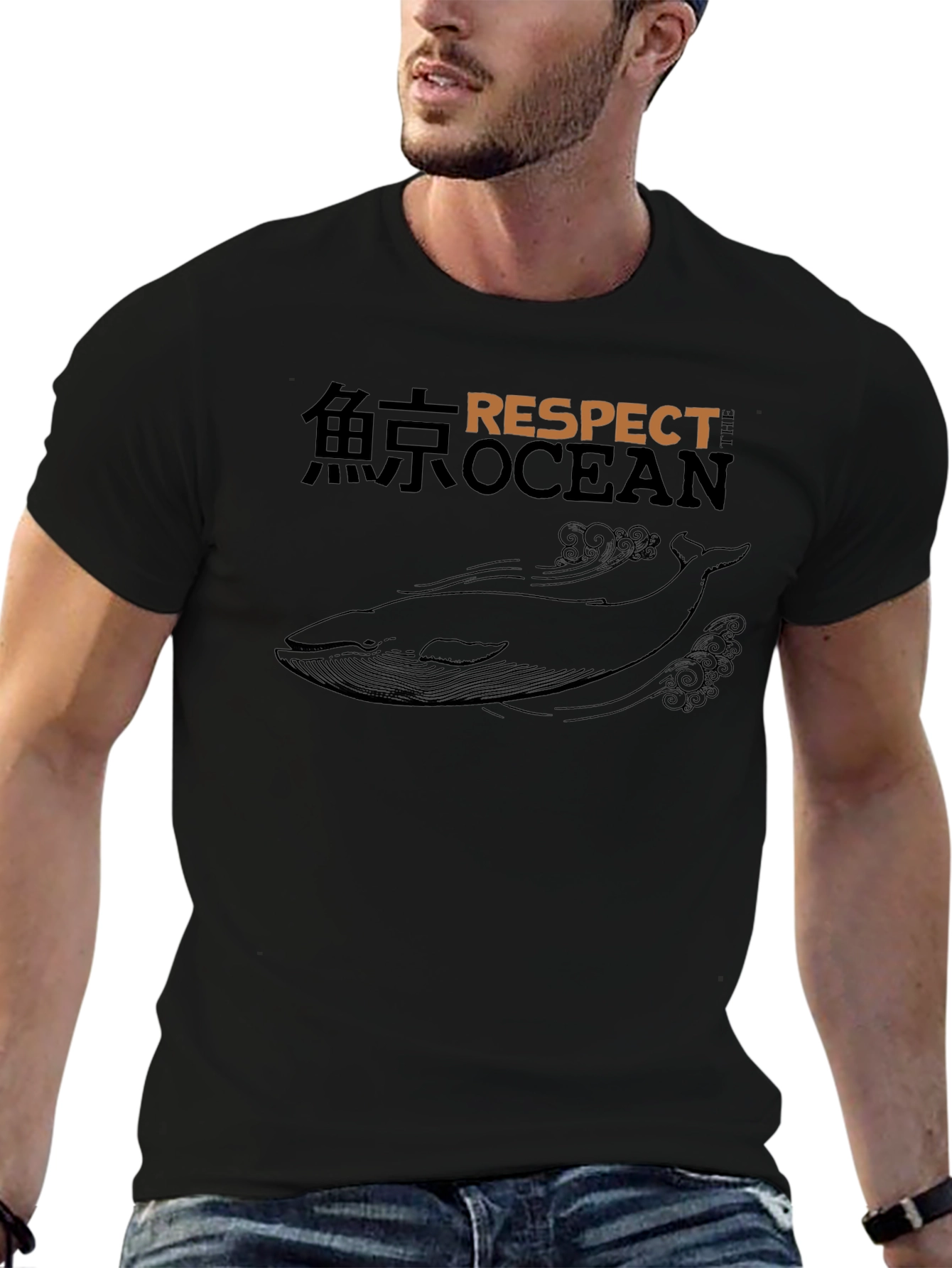 Respect the Ocean Whale Graphic Tee