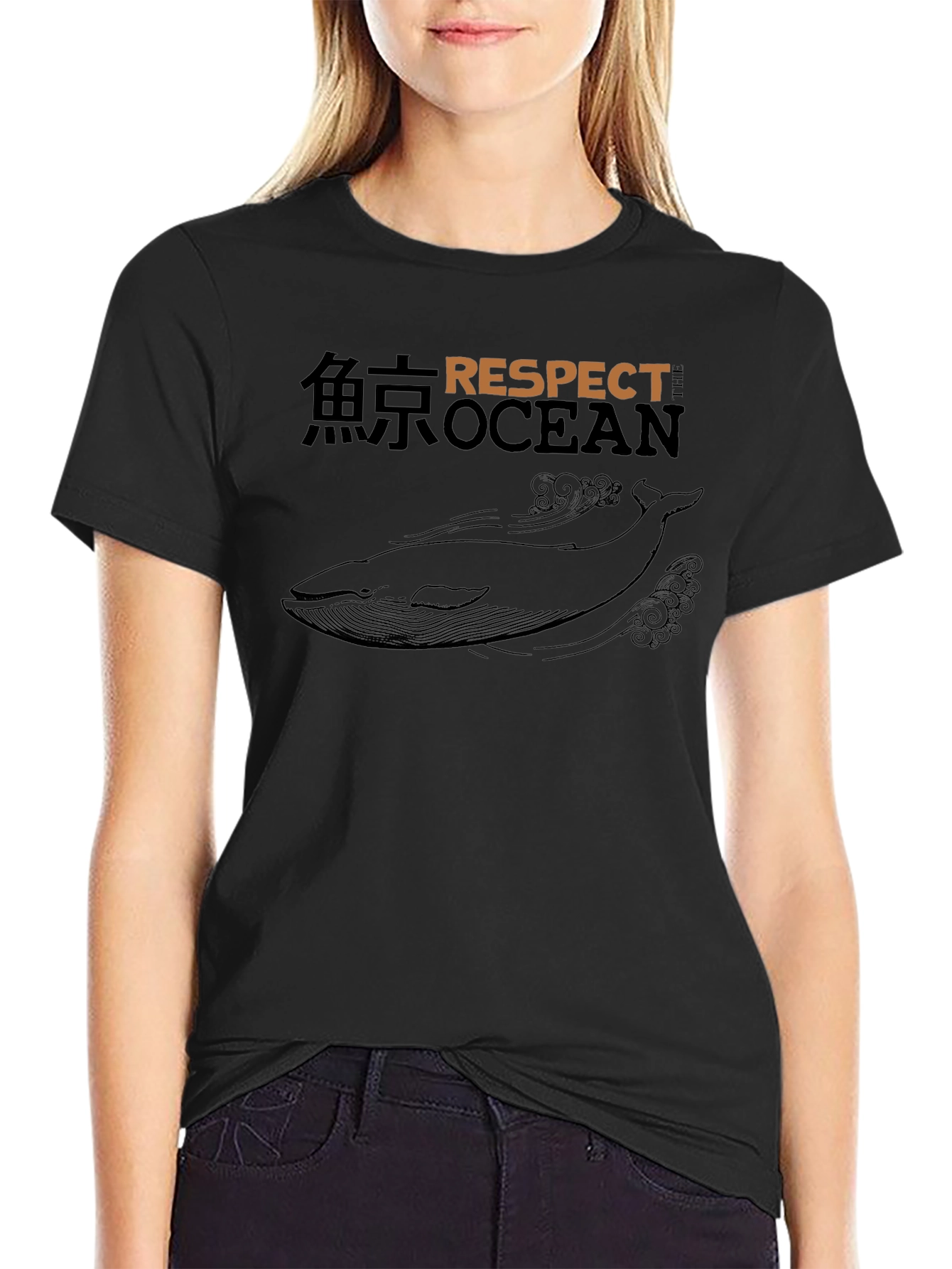 Respect the Ocean Whale Graphic Tee