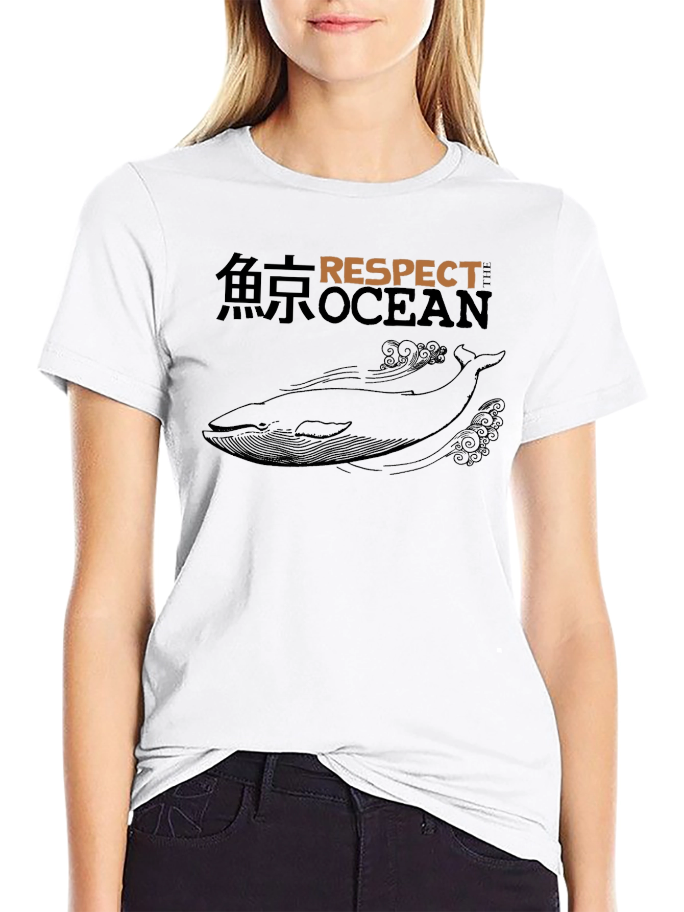 Respect the Ocean Whale Graphic Tee