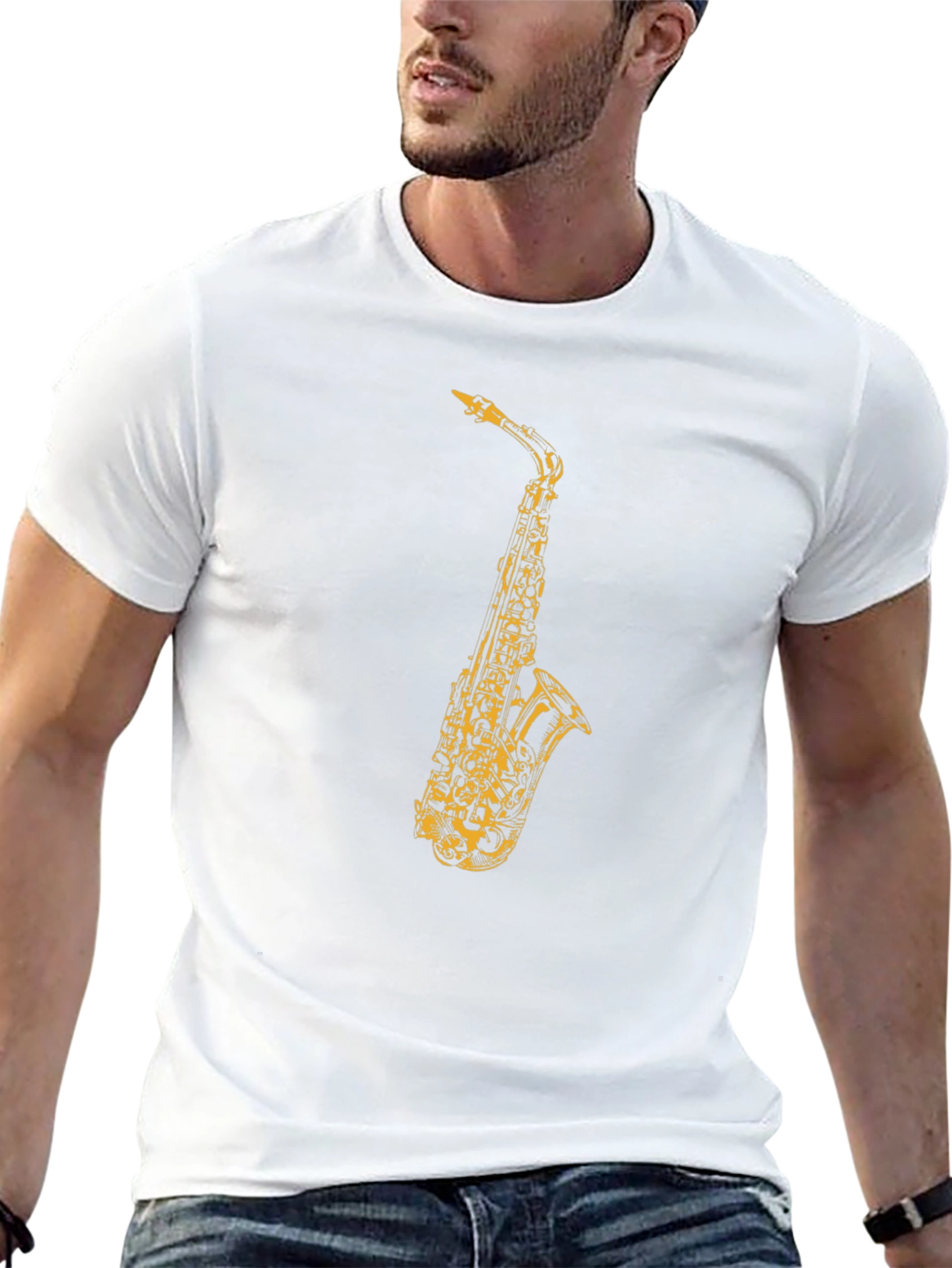 Saxophone Graphic T-Shirt - Music Lover Tee