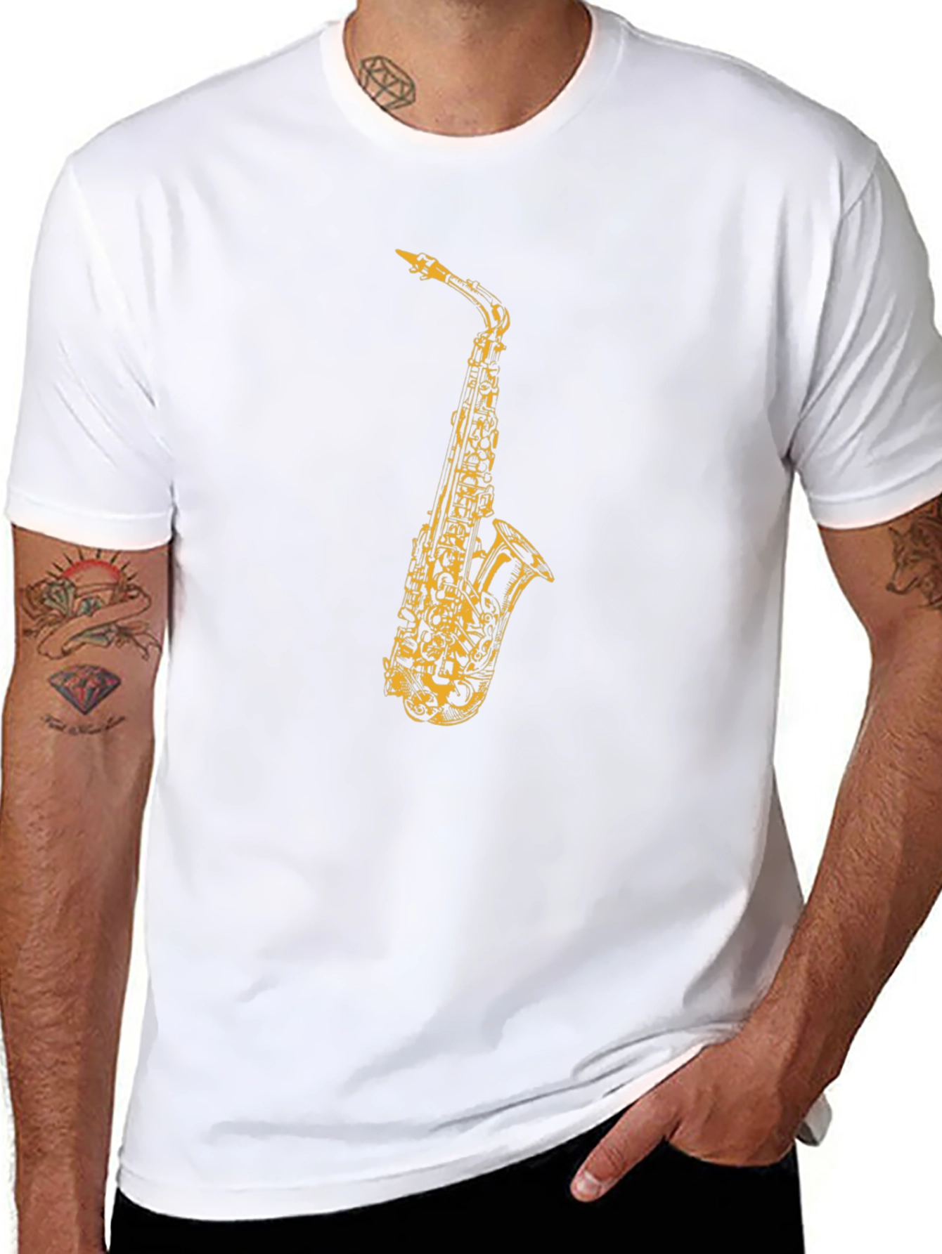 Saxophone Graphic T-Shirt - Music Lover Tee