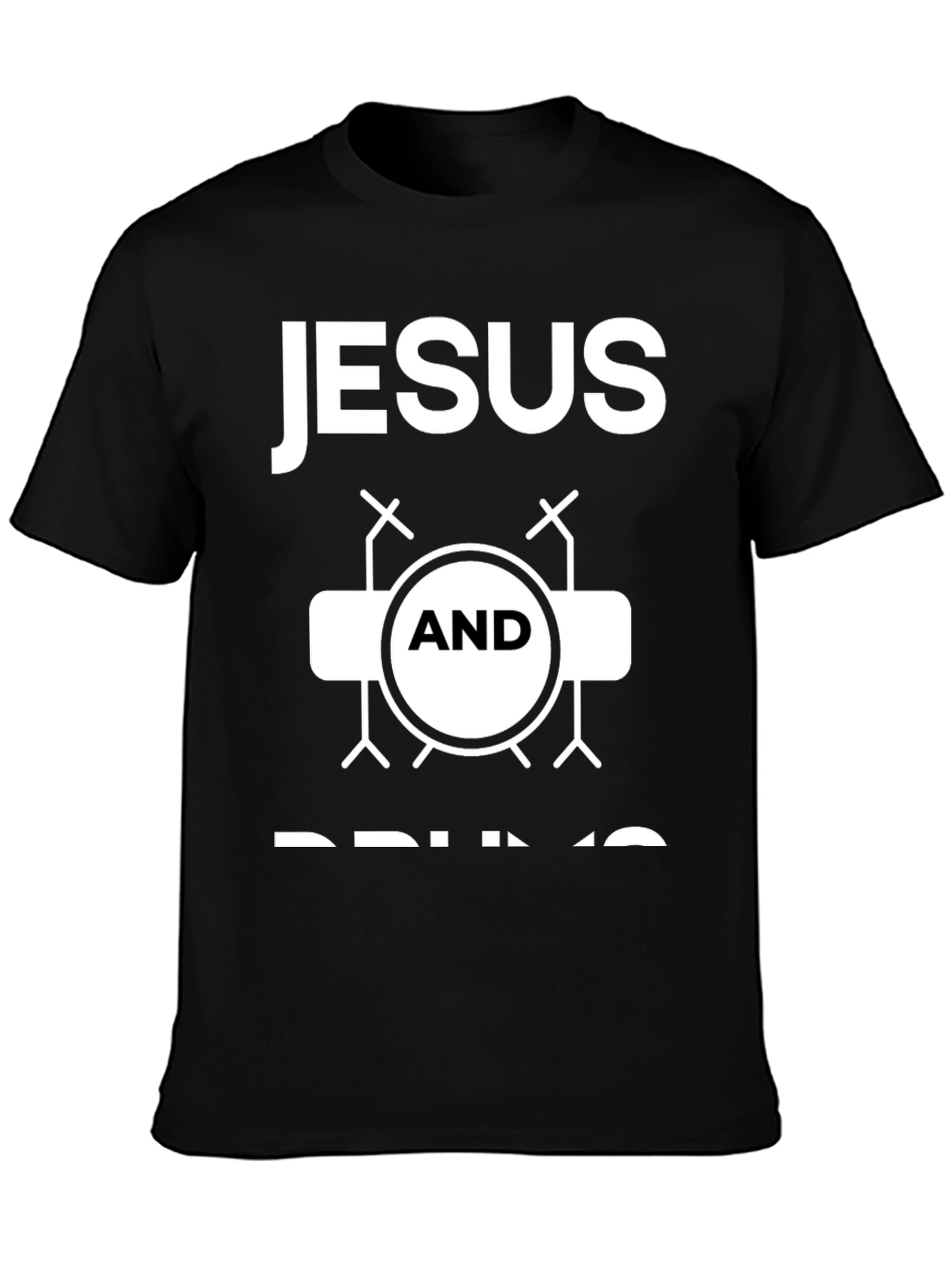 Jesus and Drums Graphic T-Shirt