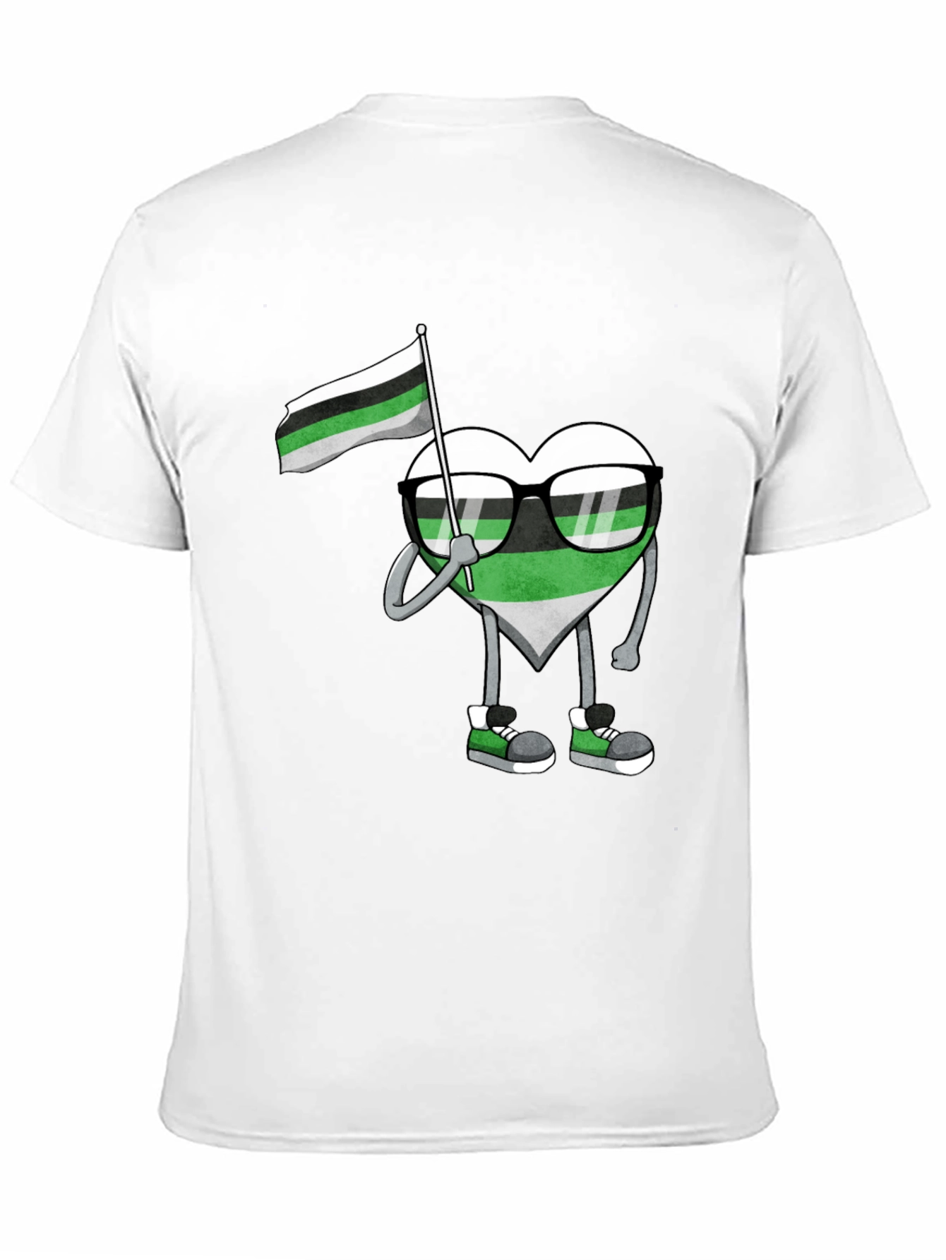 Aromantic Pride Heart Graphic T-Shirt
