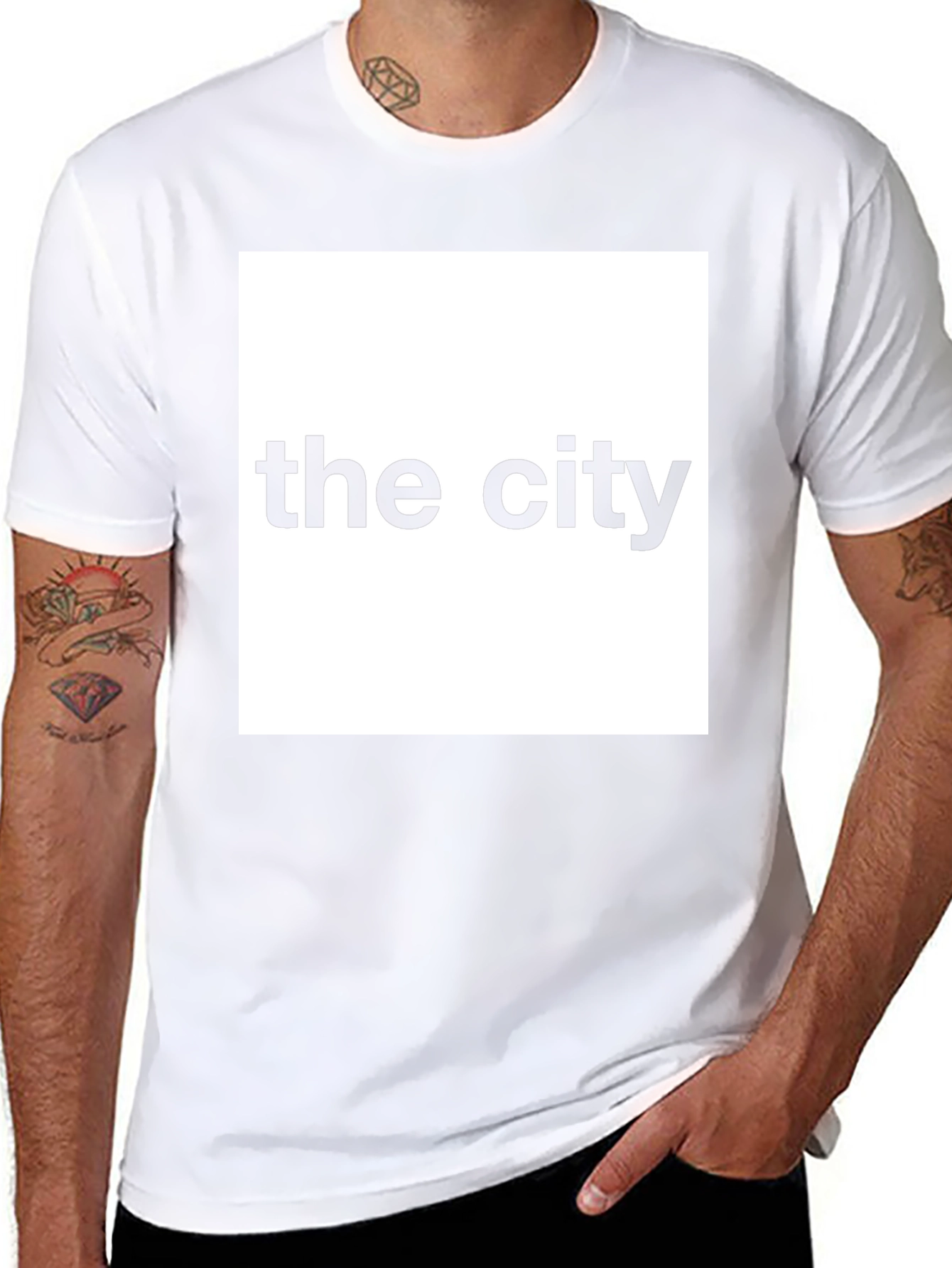 The City Graphic Tee - Black Crew Neck T-Shirt