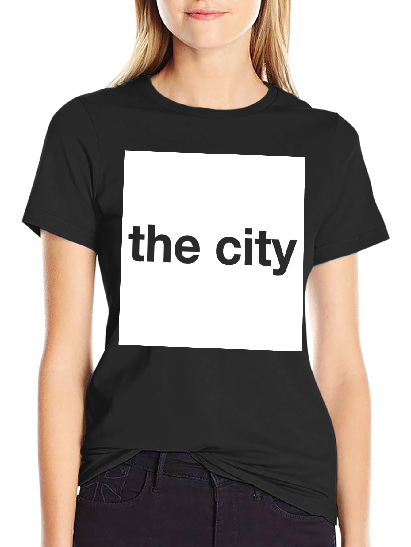 The City Graphic Tee - Black Crew Neck T-Shirt