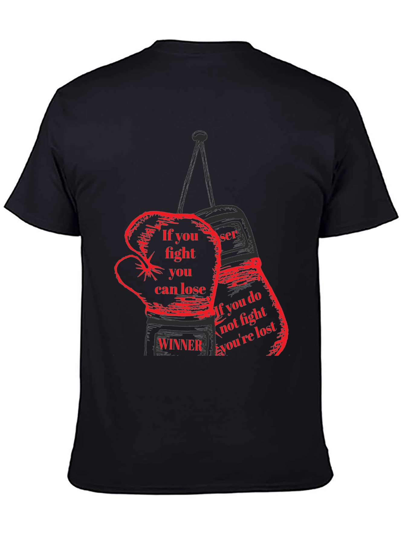 Motivational Boxing Gloves Graphic T-Shirt