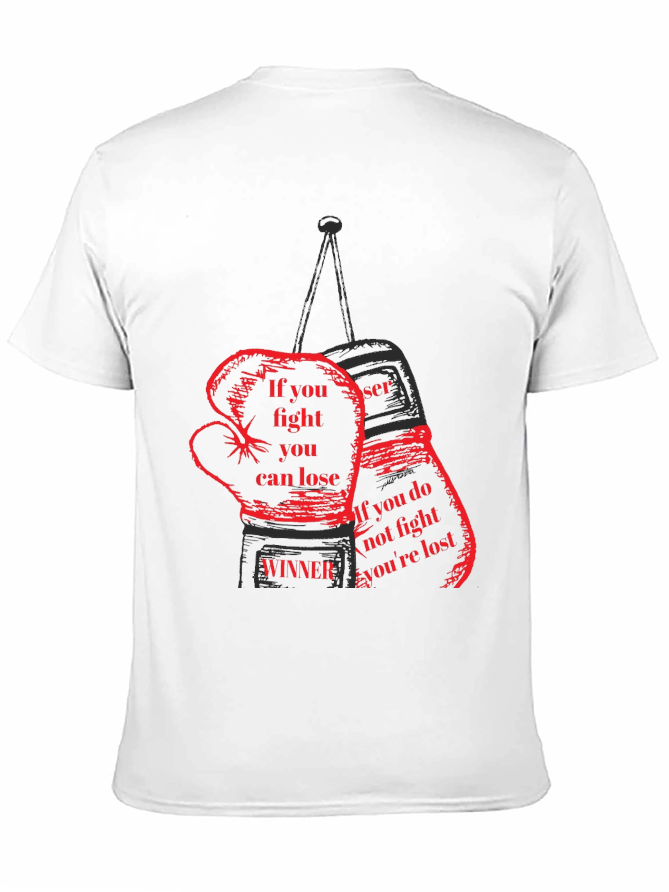 Motivational Boxing Gloves Graphic T-Shirt