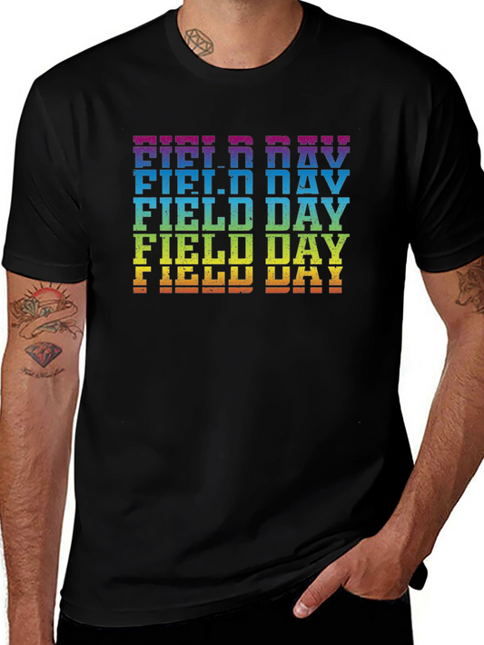 Rainbow Field Day Graphic Tee - Black