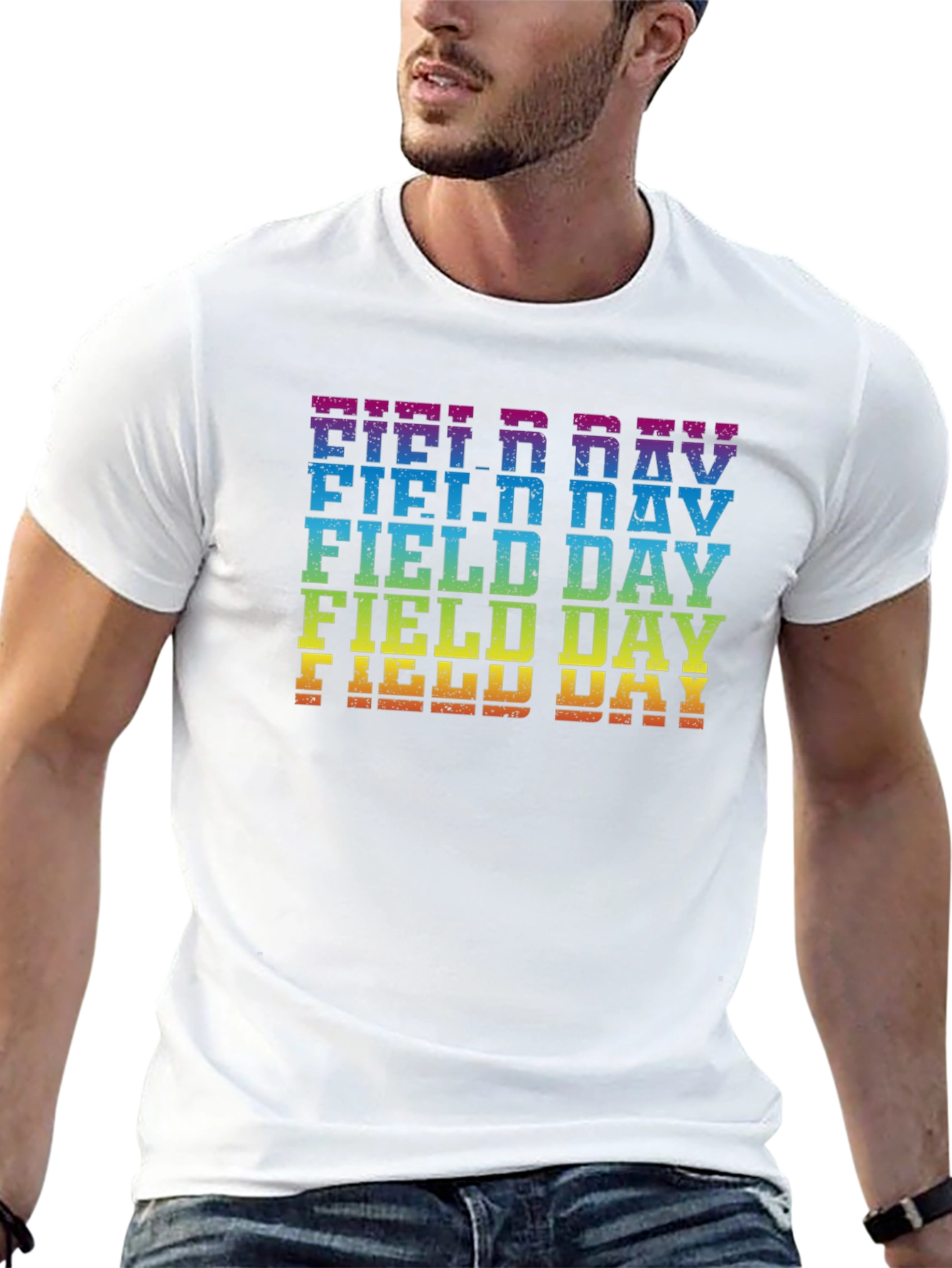 Rainbow Field Day Graphic Tee - Black