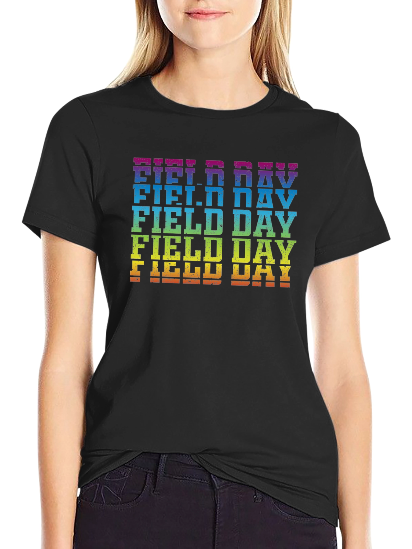 Rainbow Field Day Graphic Tee - Black