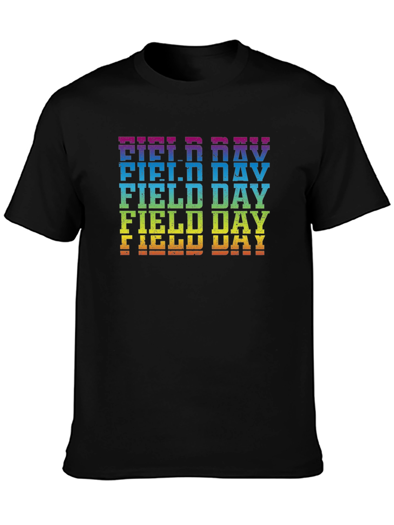 Rainbow Field Day Graphic Tee - Black