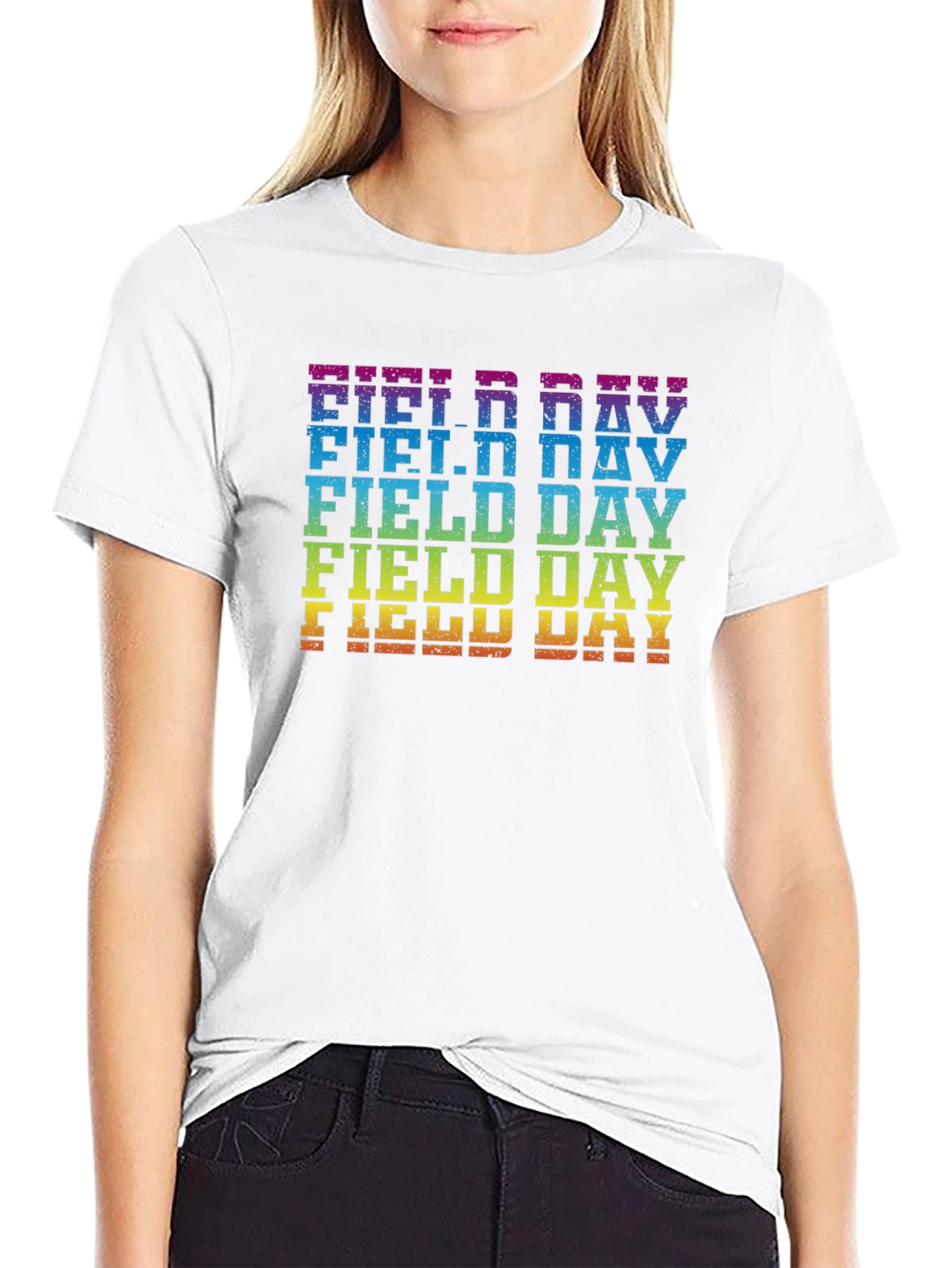 Rainbow Field Day Graphic Tee - Black