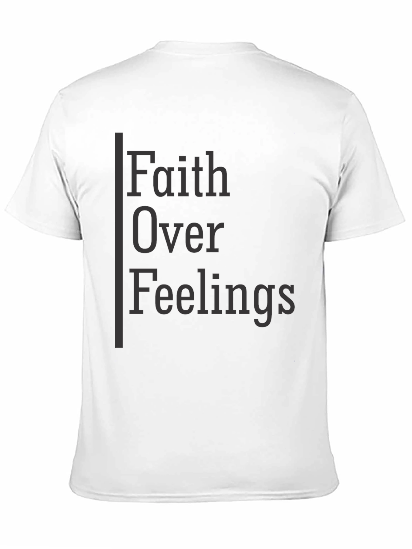 Faith Over Feelings Graphic Tee - Black