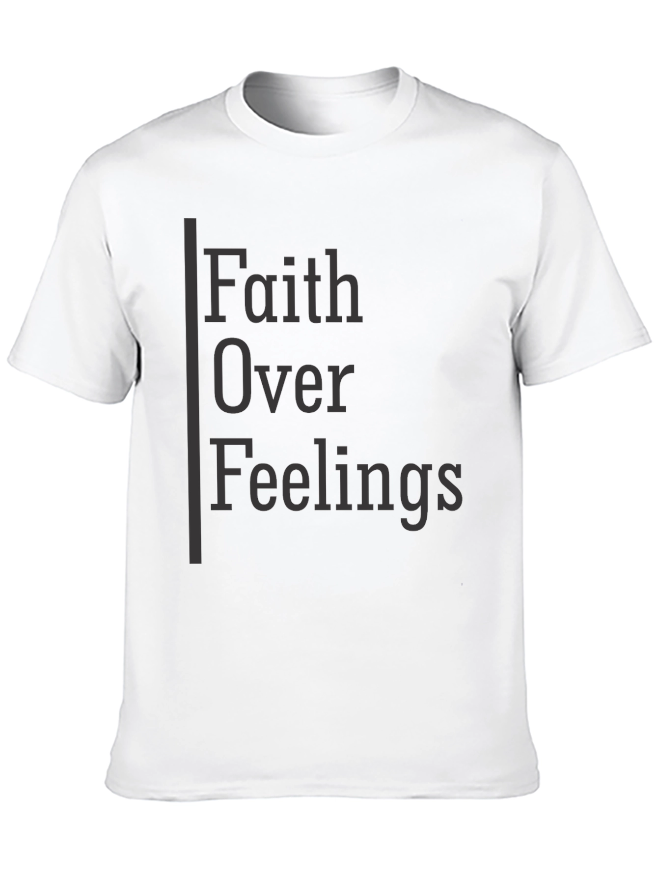 Faith Over Feelings Graphic Tee - Black