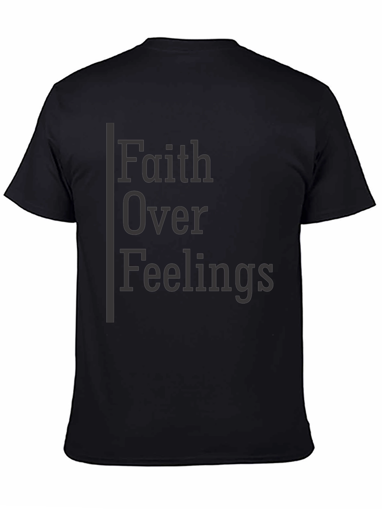 Faith Over Feelings Graphic Tee - Black