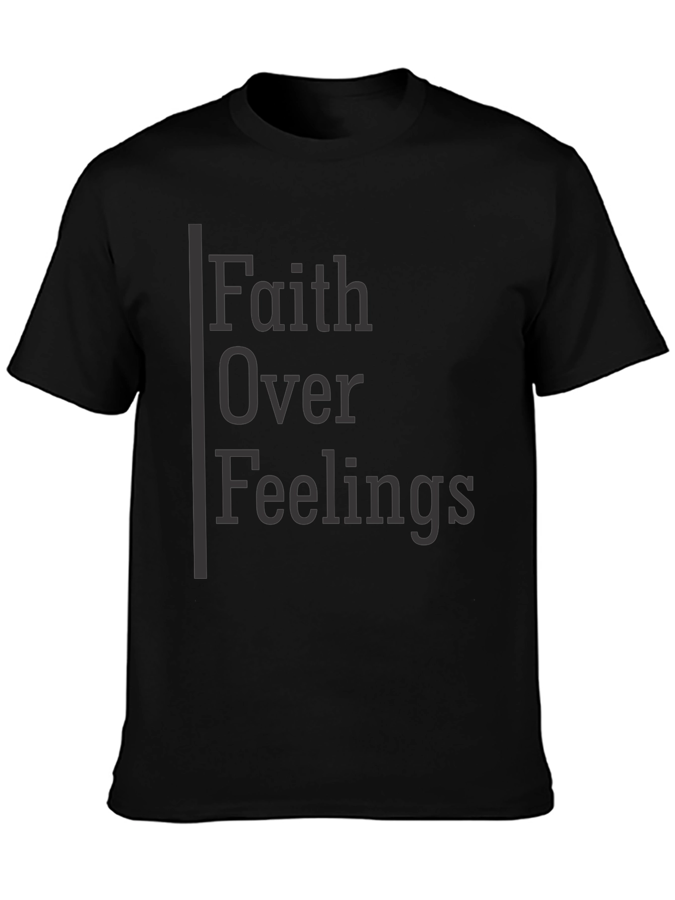 Faith Over Feelings Graphic Tee - Black