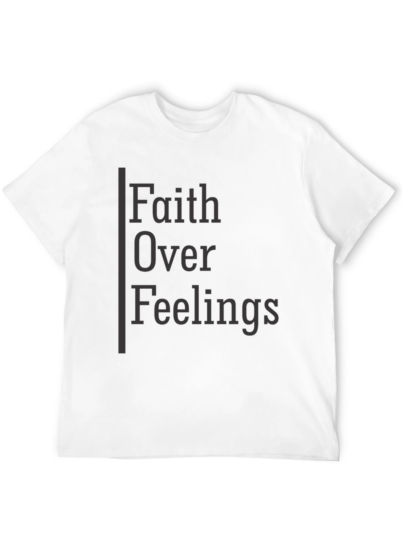 Faith Over Feelings Graphic Tee - Black