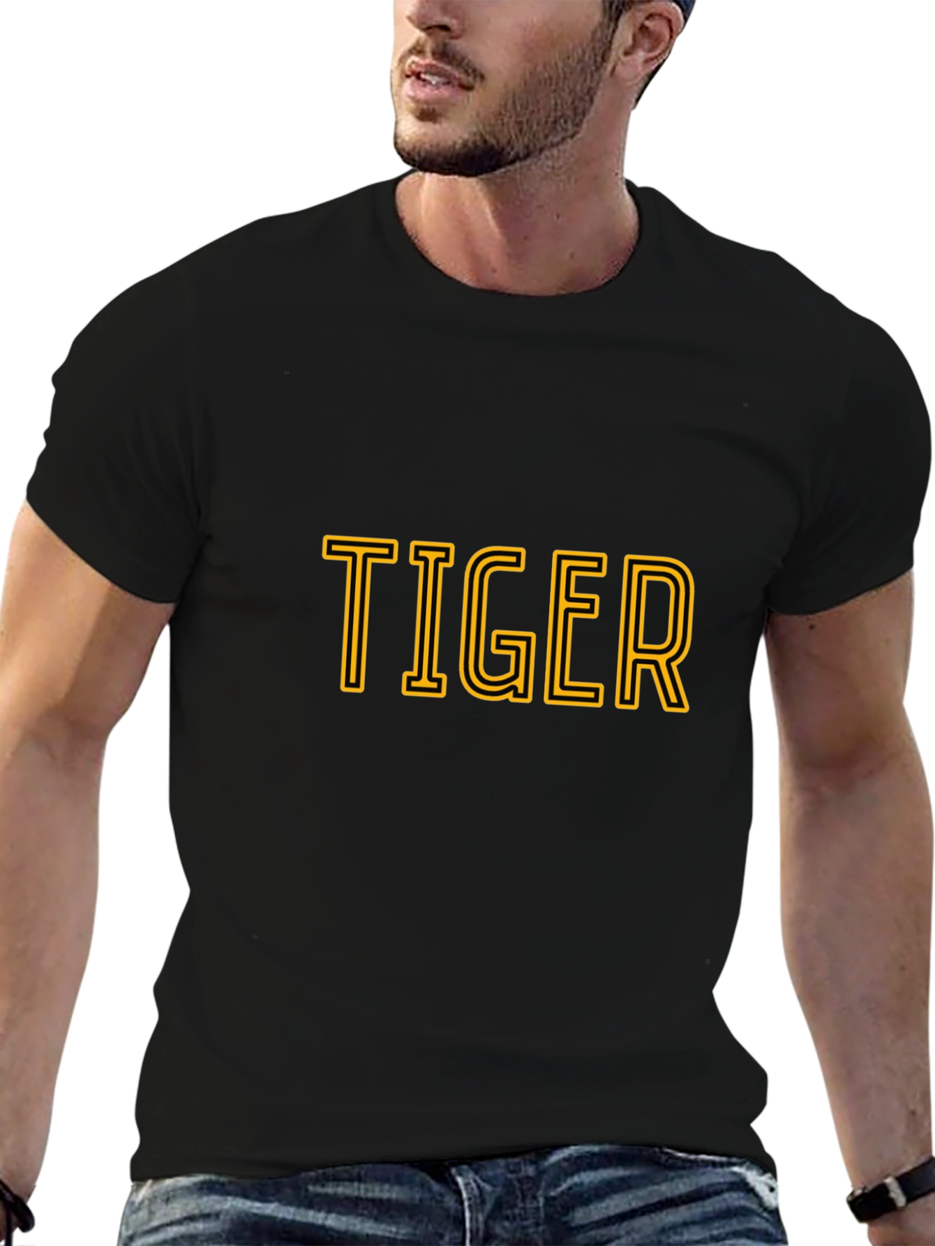 Tiger Graphic Tee - Bold Black T-Shirt