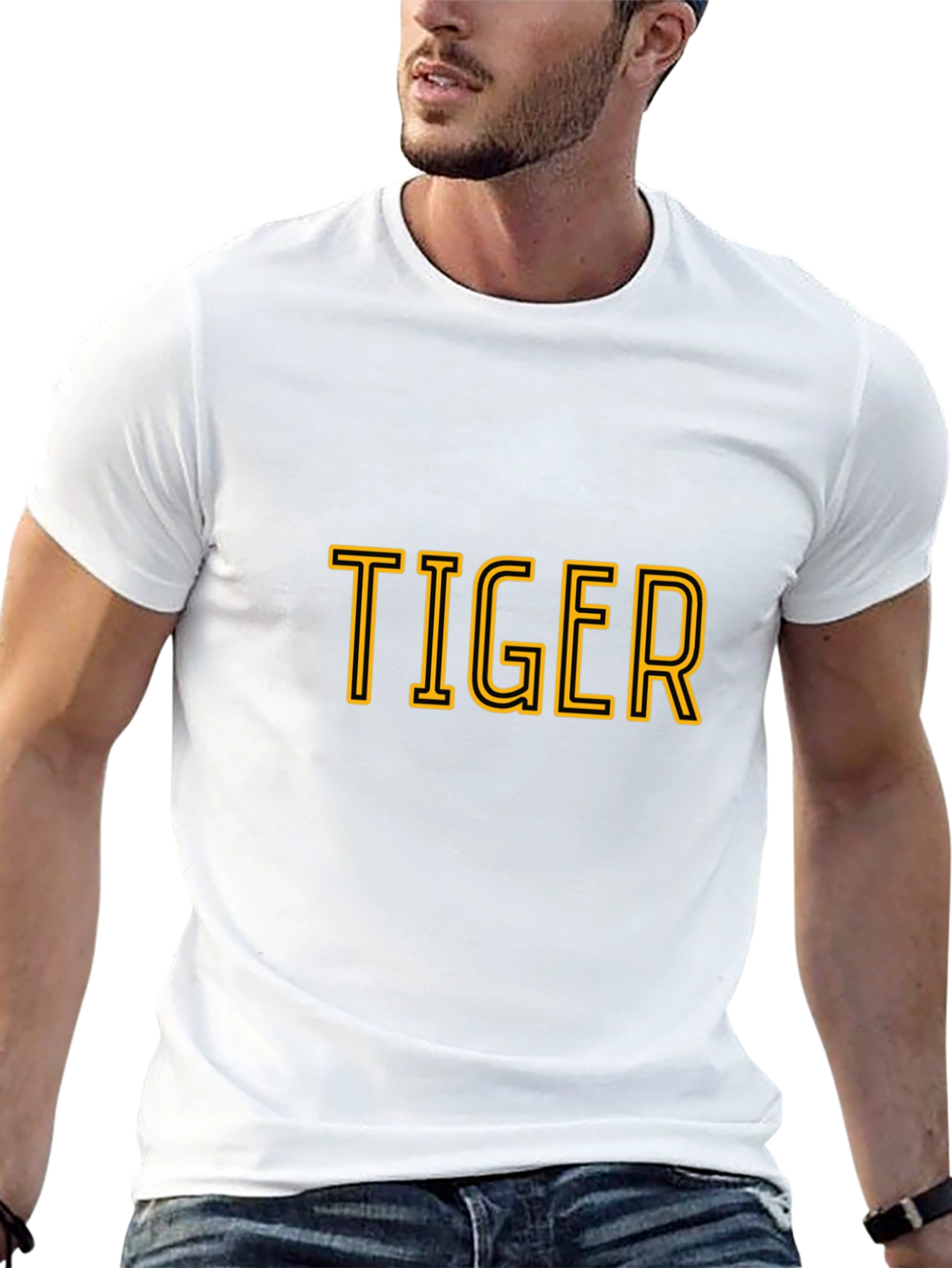 Tiger Graphic Tee - Bold Black T-Shirt