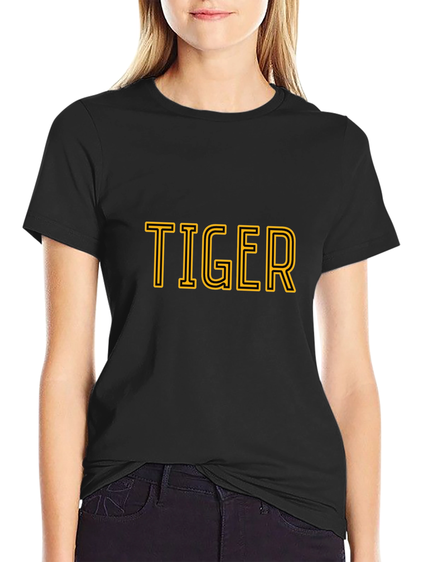 Tiger Graphic Tee - Bold Black T-Shirt