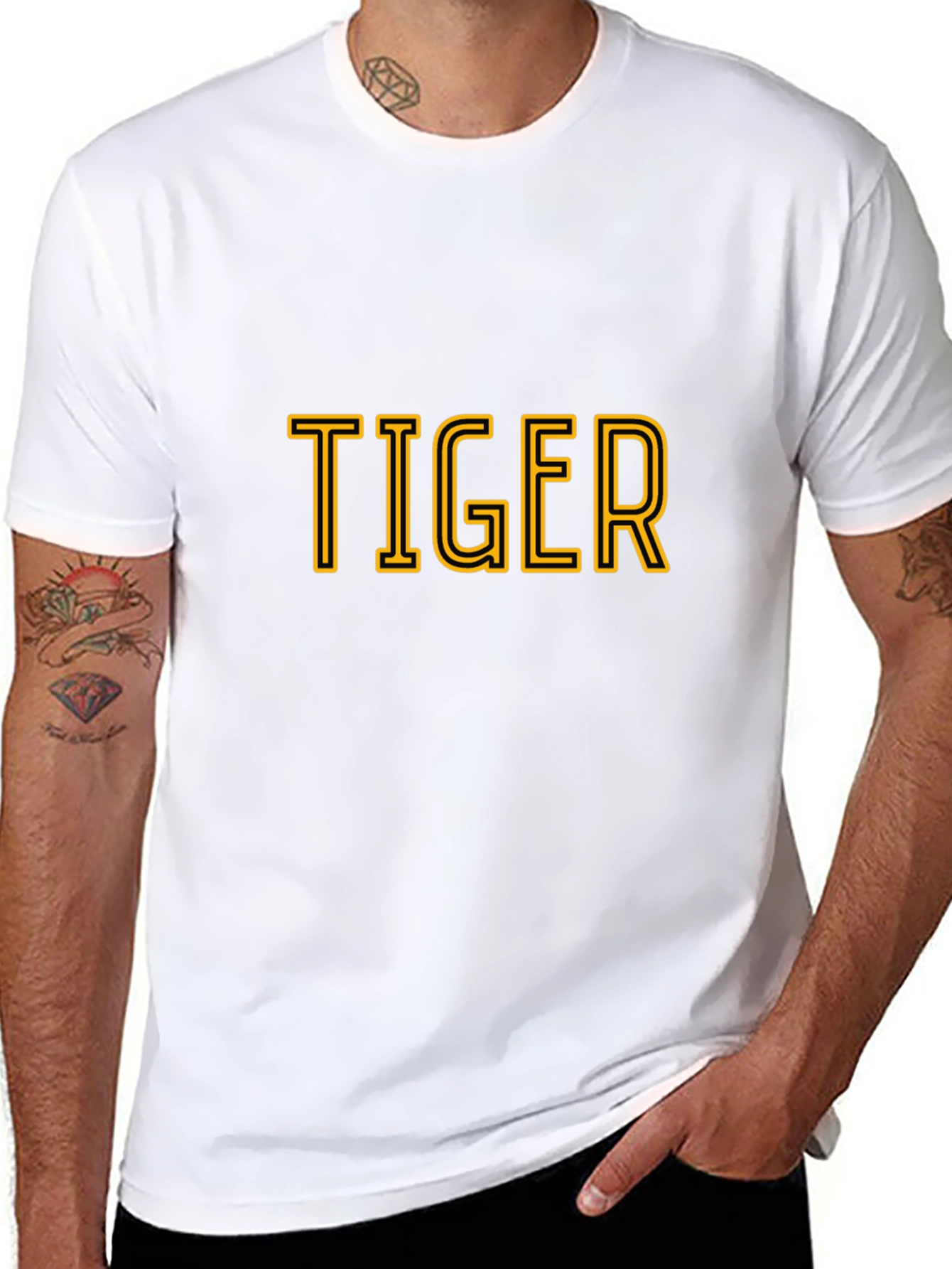 Tiger Graphic Tee - Bold Black T-Shirt