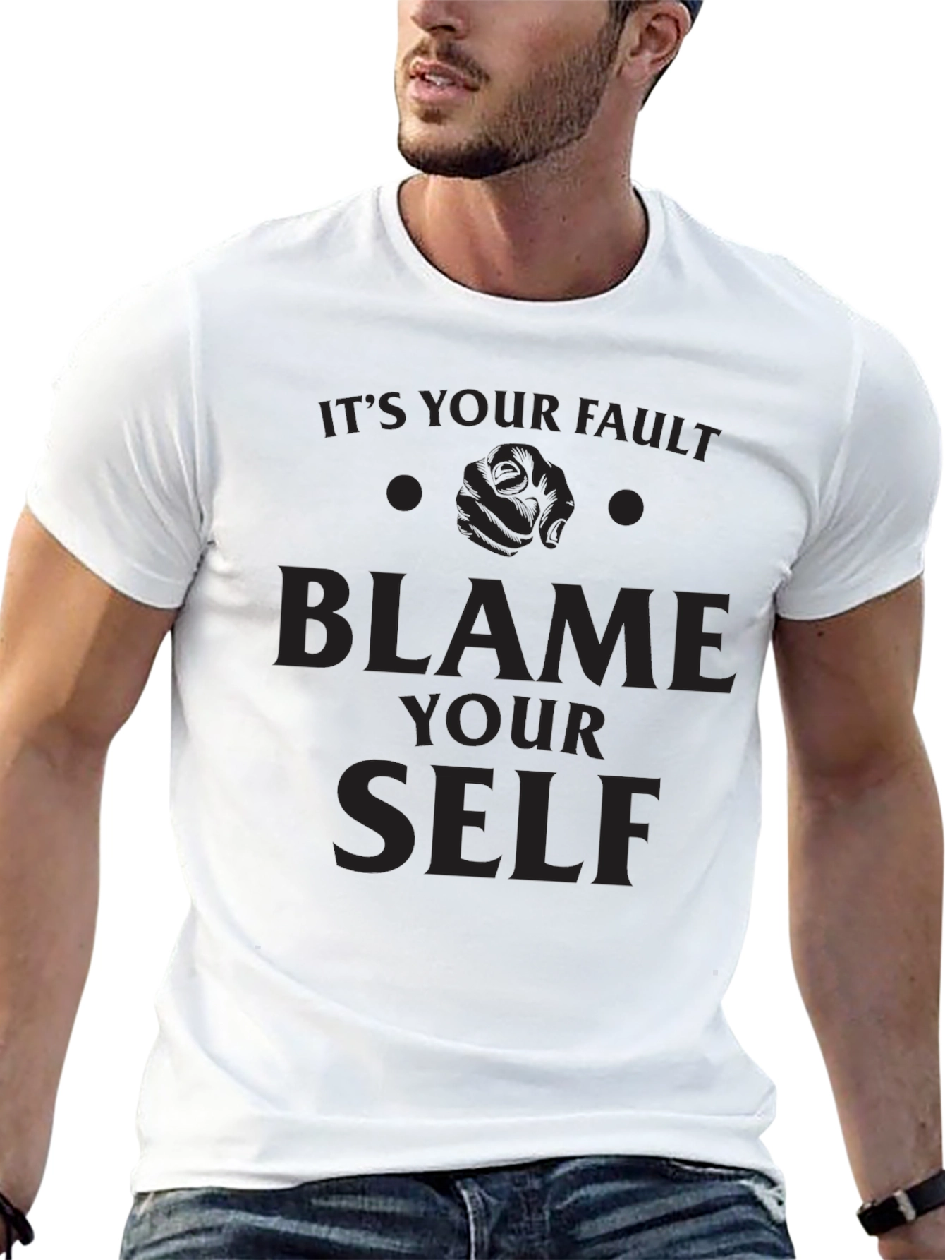 Blame Yourself Graphic Tee - Dark Humor T-Shirt