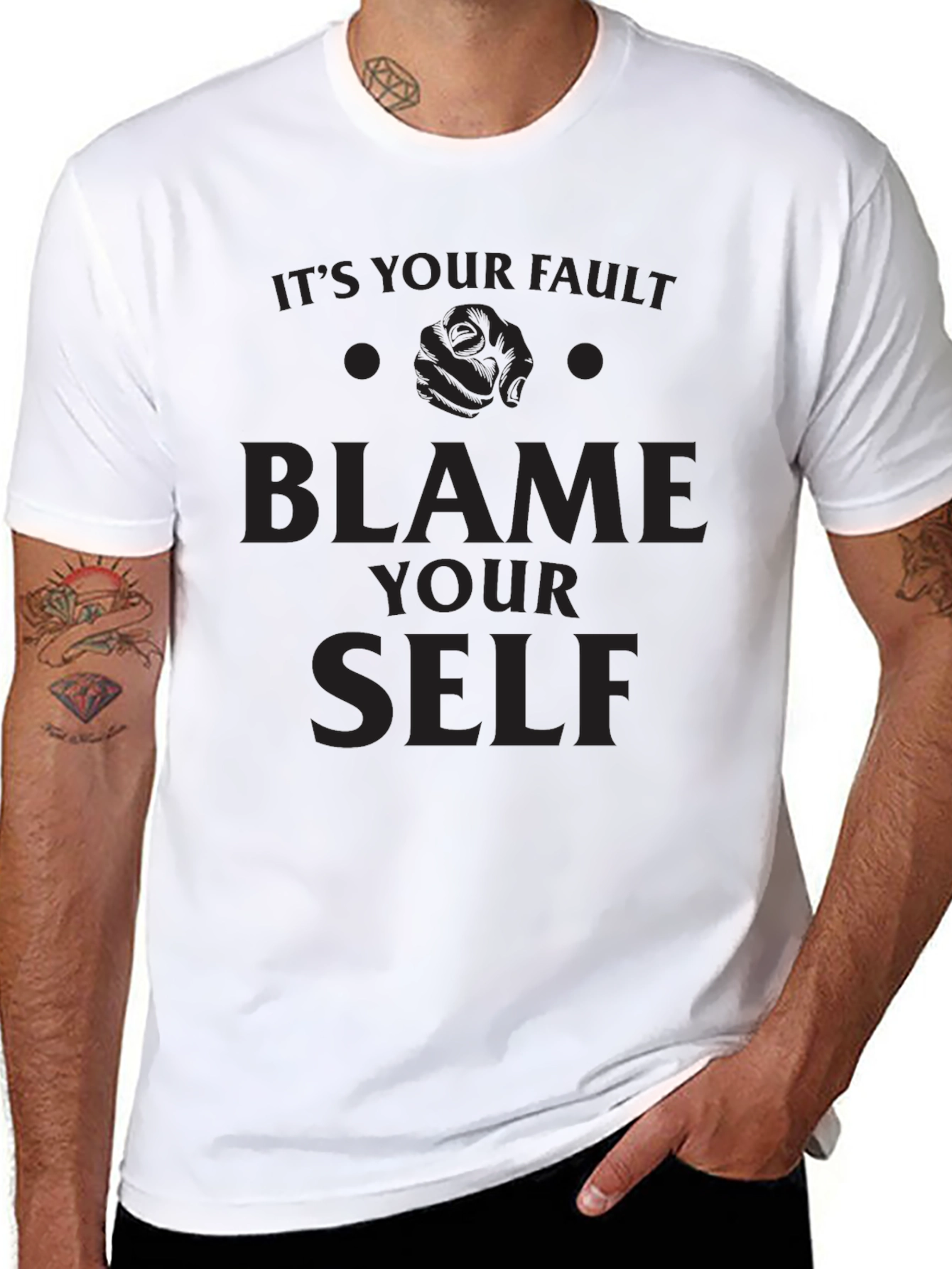 Blame Yourself Graphic Tee - Dark Humor T-Shirt