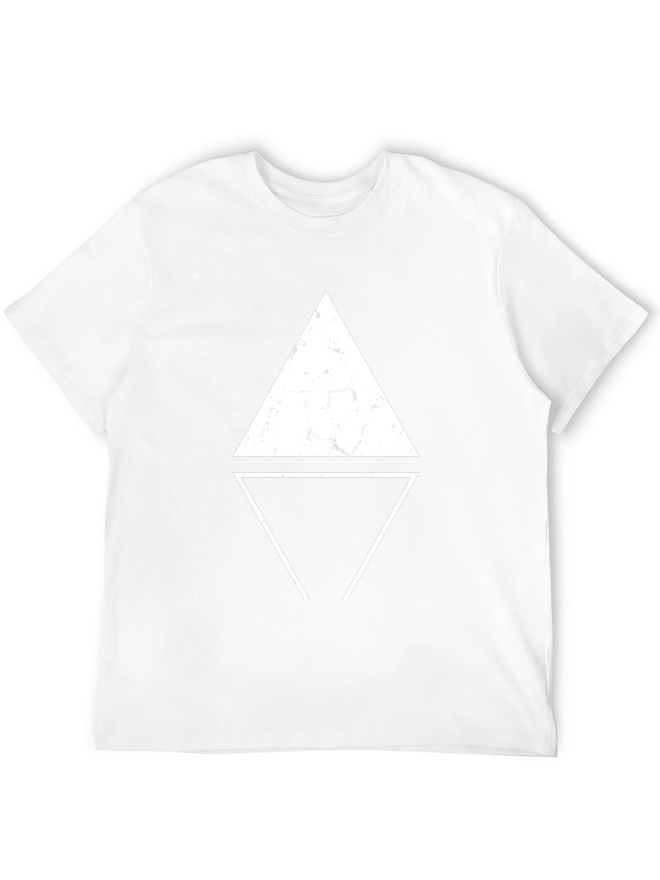 Geometric Triangle Graphic Black T-Shirt
