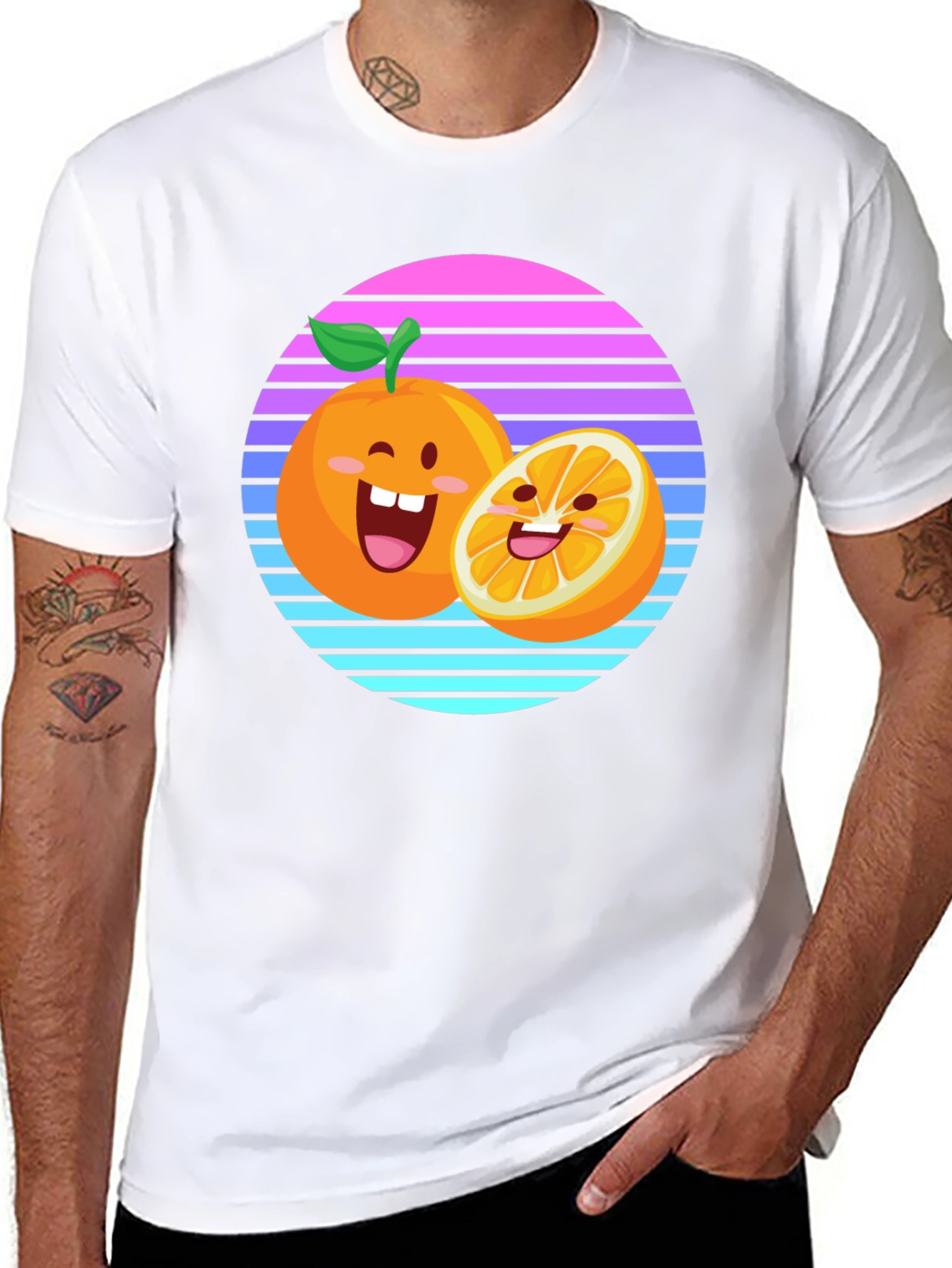 Cartoon Orange Sunset T-Shirt