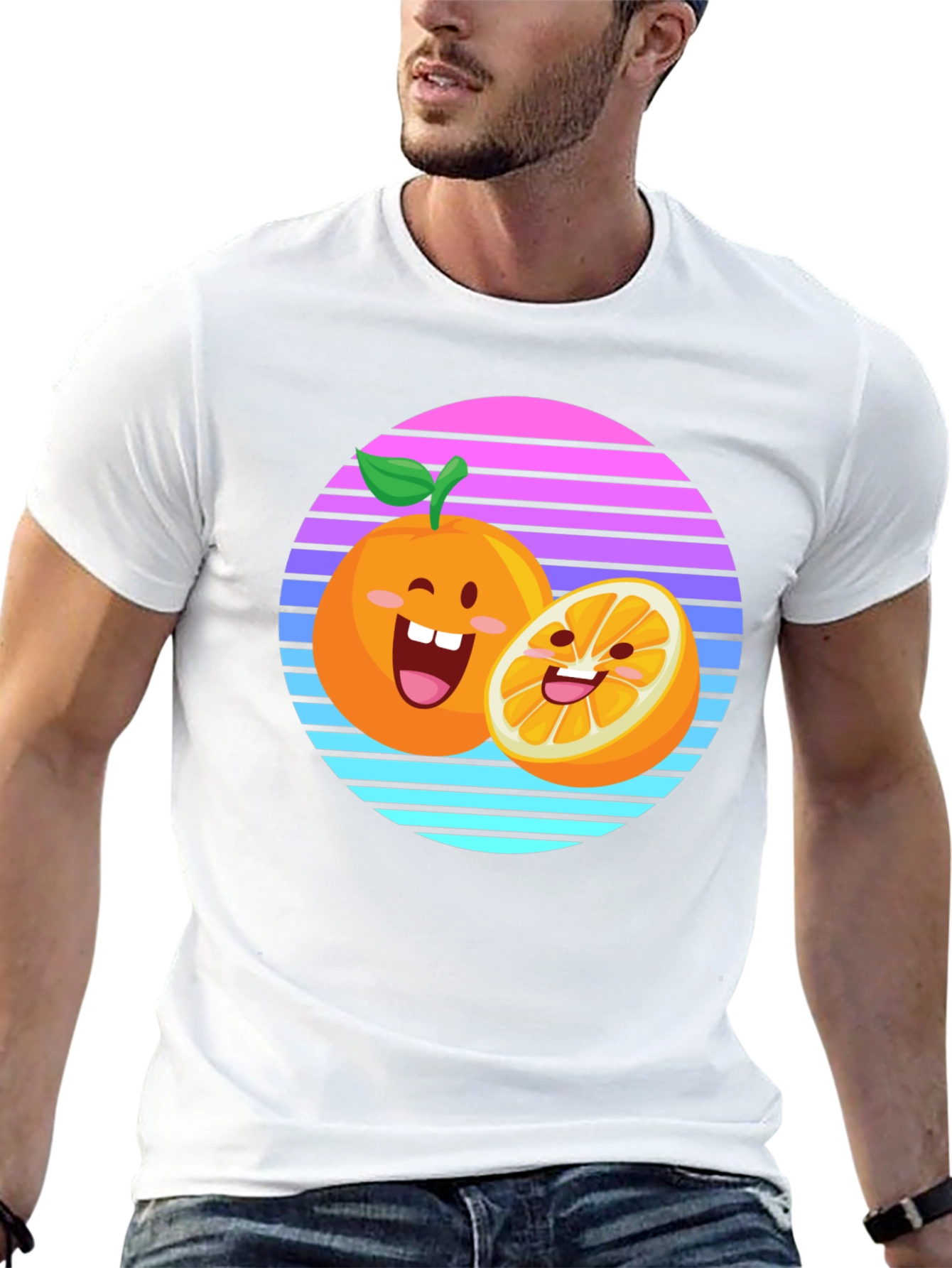 Cartoon Orange Sunset T-Shirt