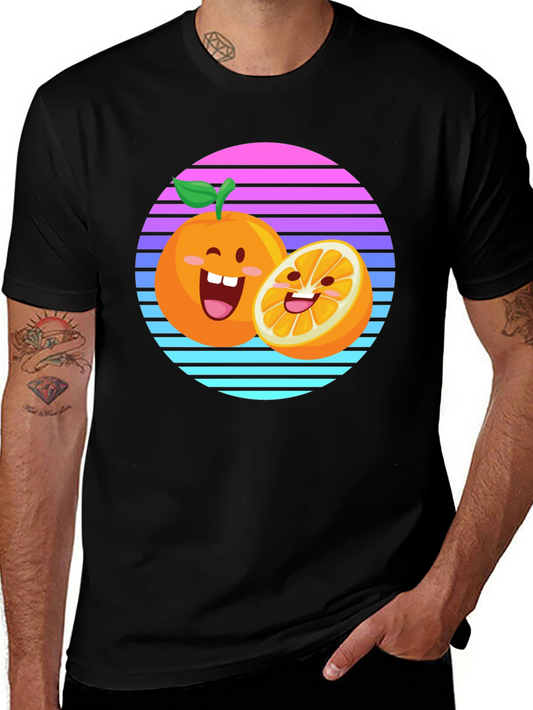 Cartoon Orange Sunset T-Shirt
