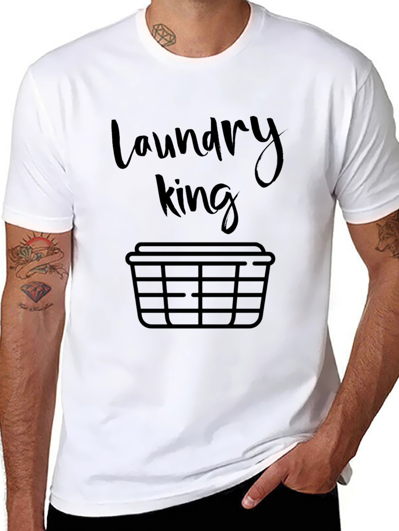 Laundry King Graphic T-Shirt - Funny Mens Tee