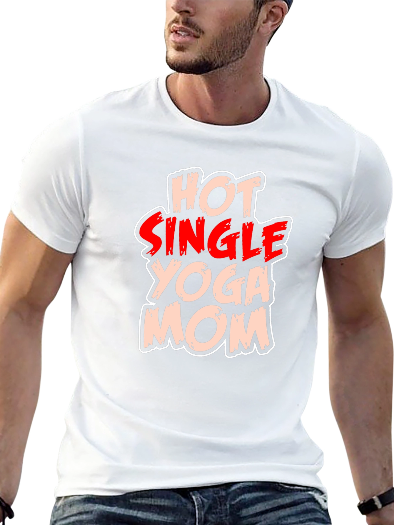 Hot Single Yoga Mom T-Shirt - Black