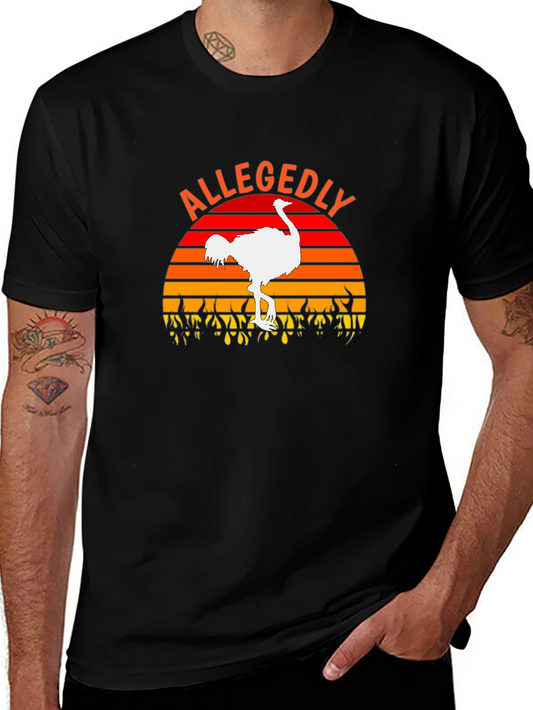Allegedly Ostrich Sunset Graphic T-Shirt