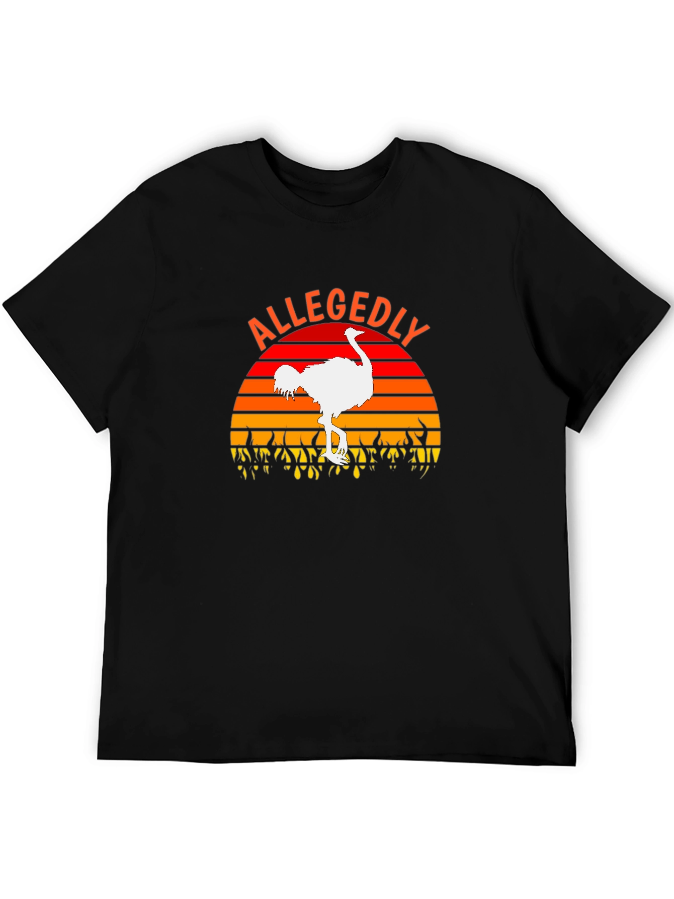 Allegedly Ostrich Sunset Graphic T-Shirt